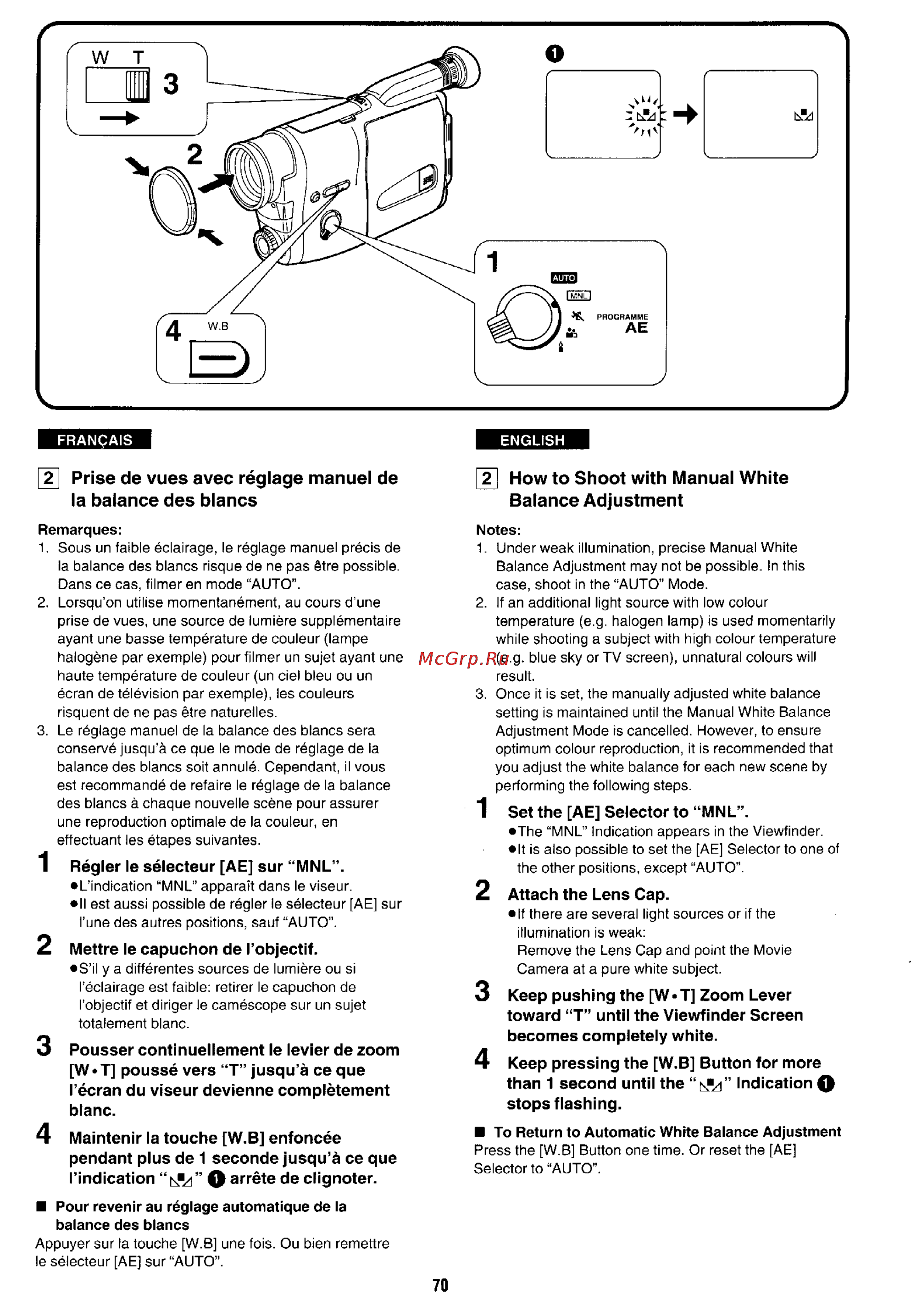 Panasonic NV-RX1 [66/113] How to shoot with manual white