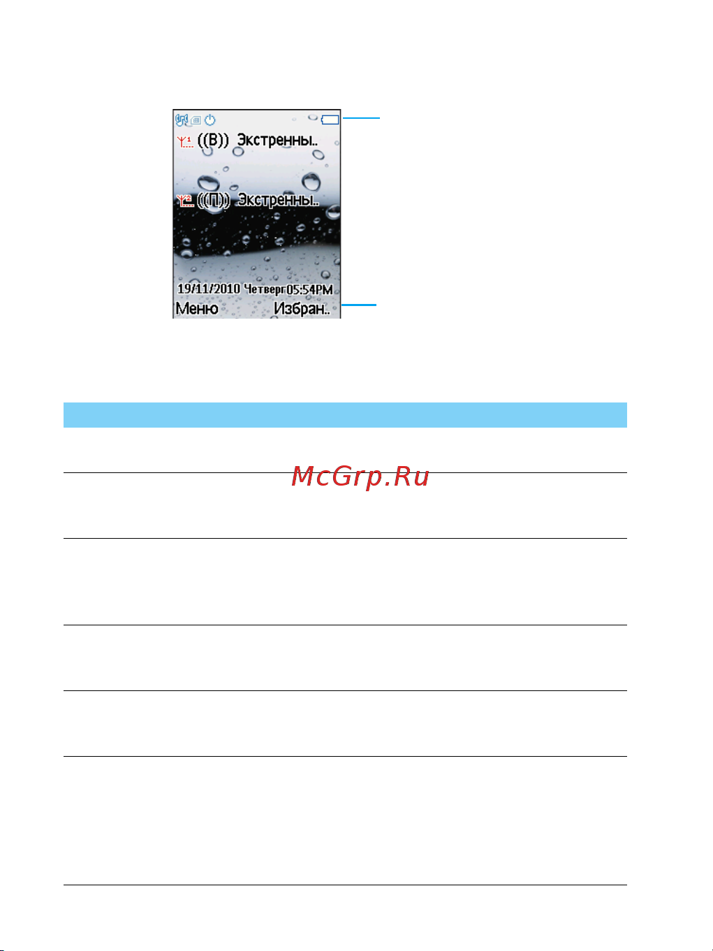 Philips Xenium X116 [2/32] Основной экран