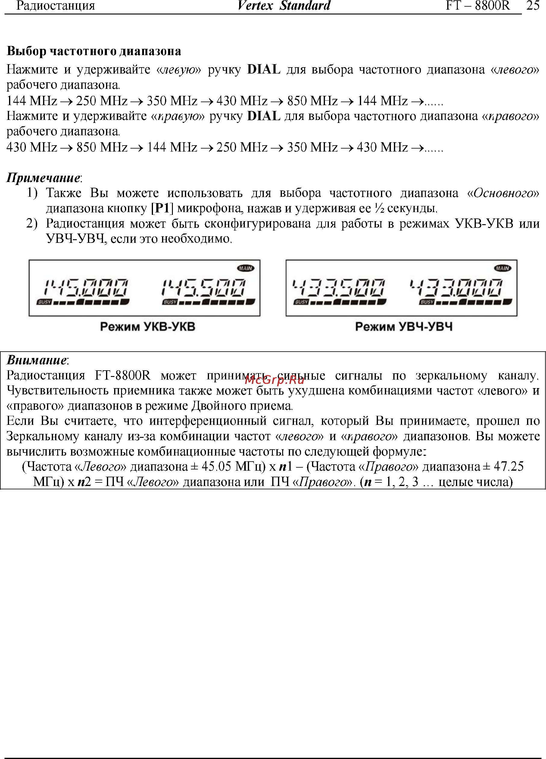 Yaesu FT-8800 Инструкция по эксплуатации онлайн [25/68] 31710
