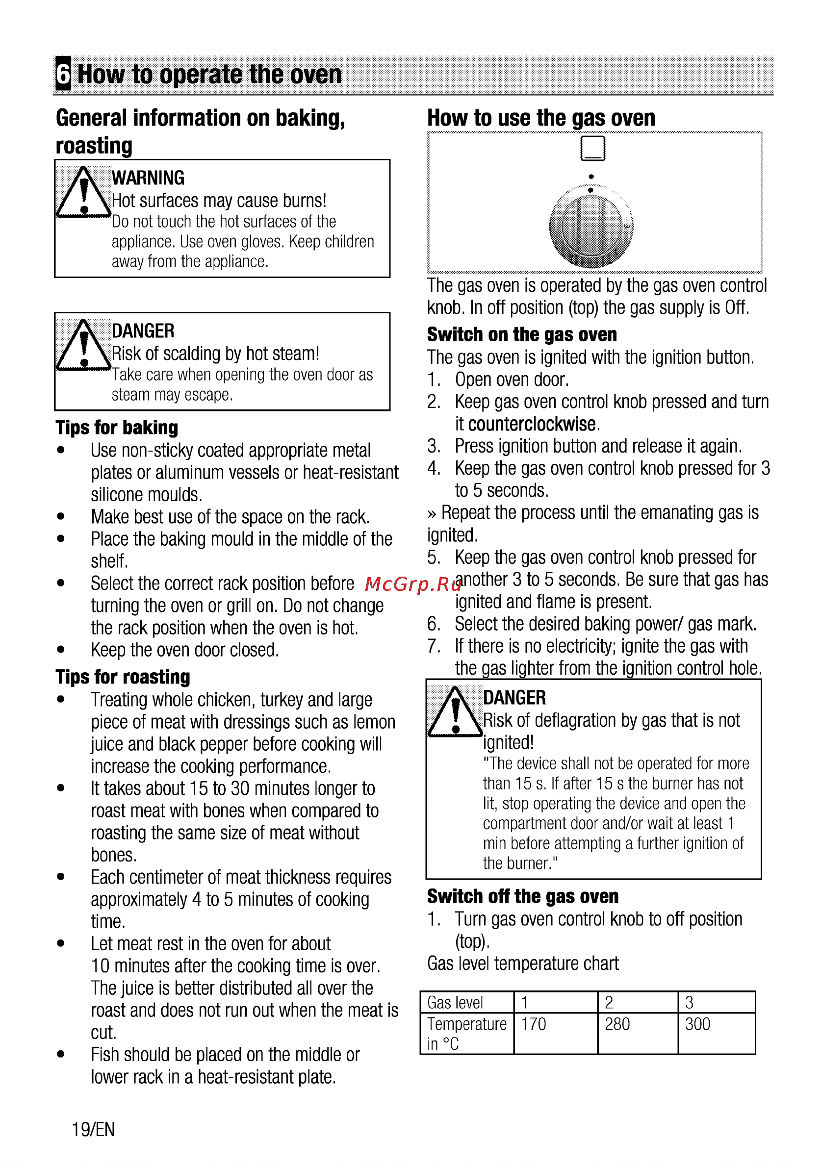 Beko CSG 52010 X [20/76] How to operate the oven