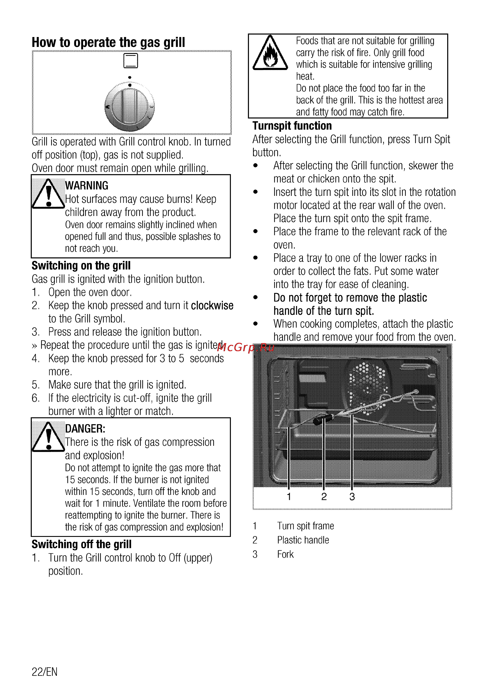 Beko CSG 52110 GW [22/96] How to operate the gas grill
