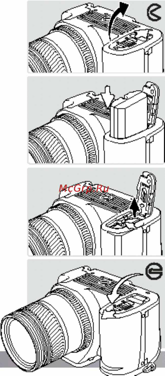Konica Minolta Dimage A200 [19/172] Установка и замена батареи