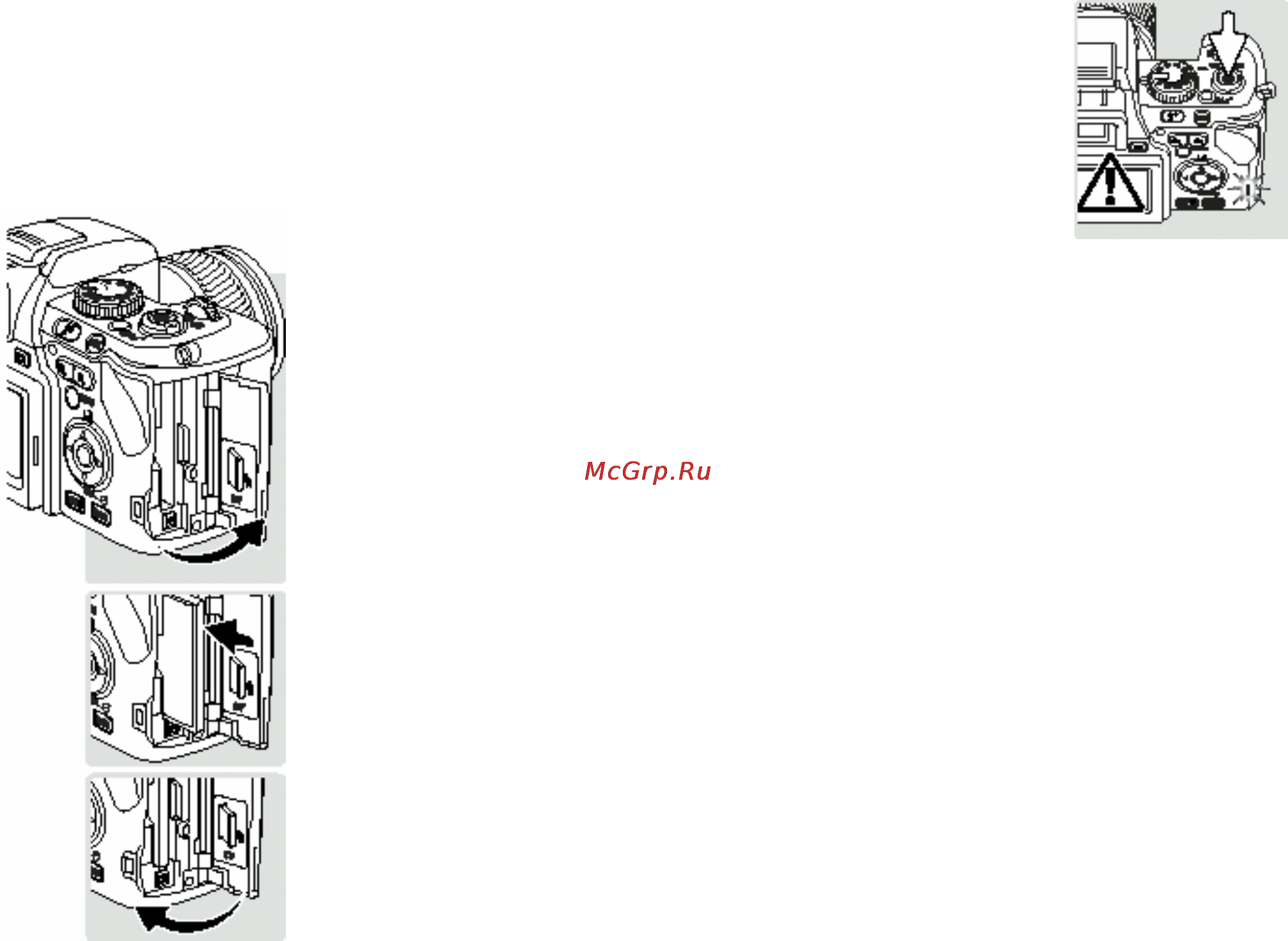 Konica Minolta Dimage A200 [22/172] Установка и замена карты памяти