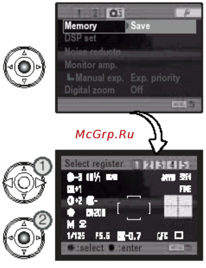 Konica Minolta Dimage A200 [98/172] Память mem сохранение настроек фотокамеры