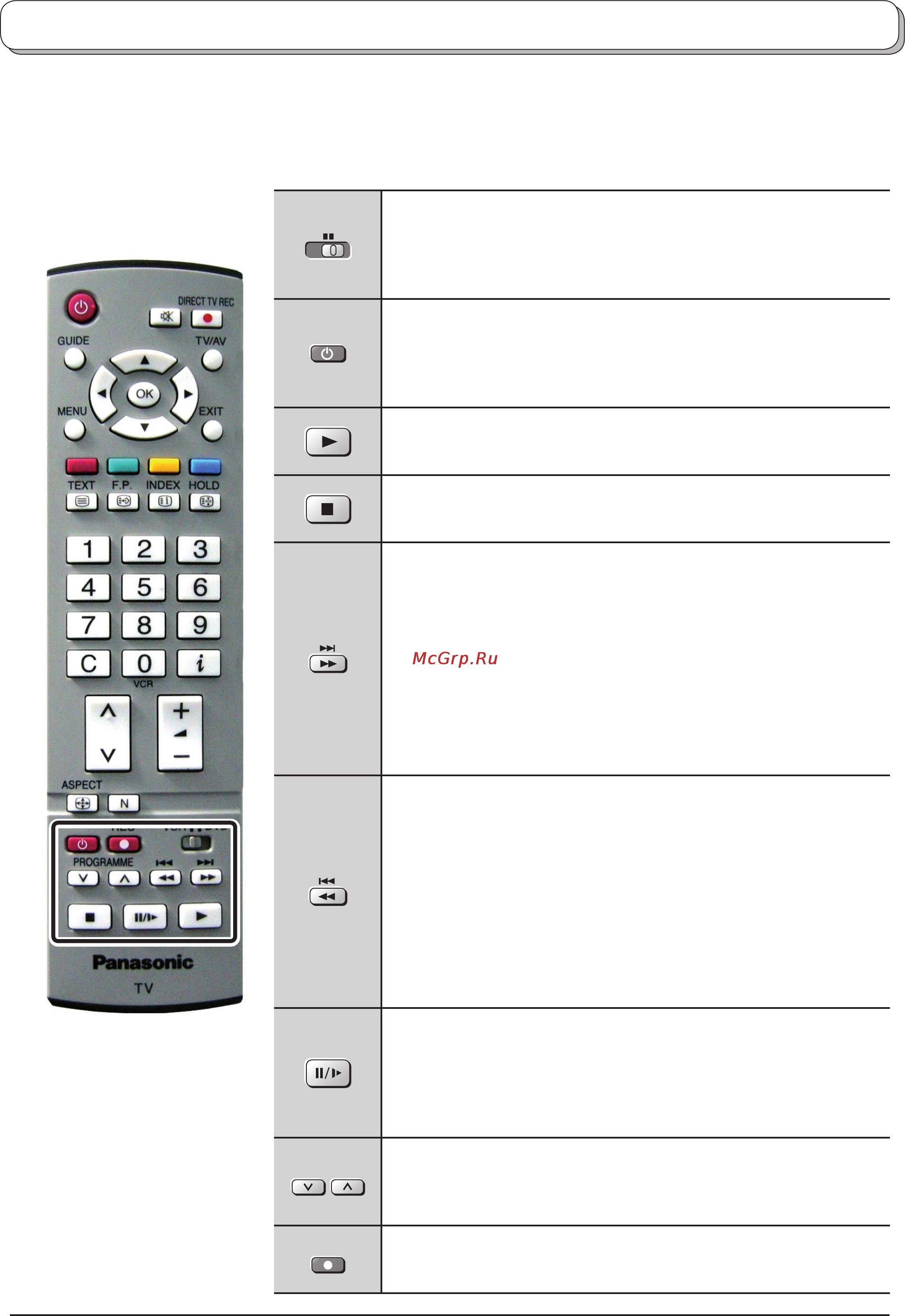 Panasonic TX-26LE60P [21/32] Управление вкм dvd