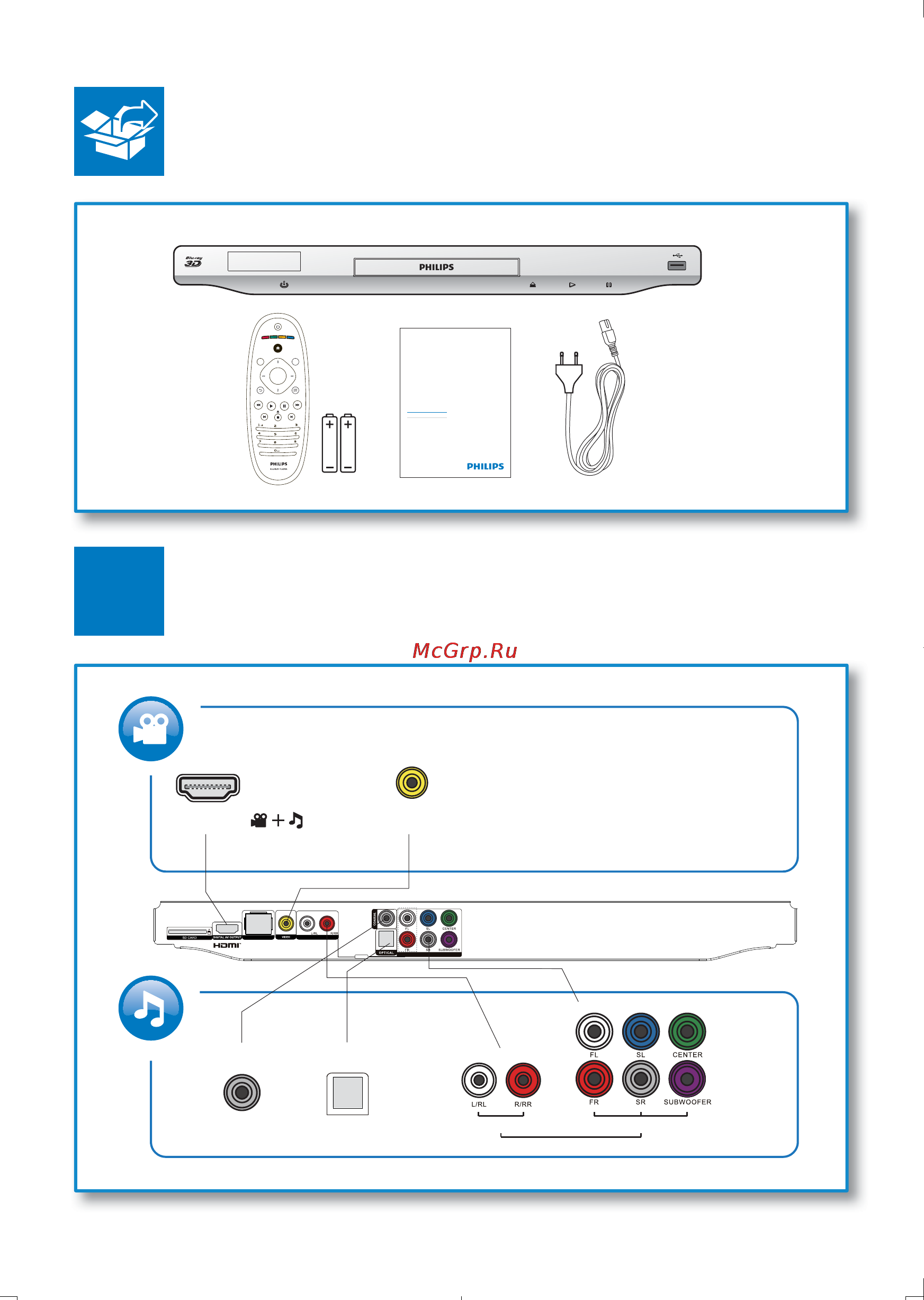 Philips BDP7600/51 Инструкция по эксплуатации онлайн [3/64] 31788