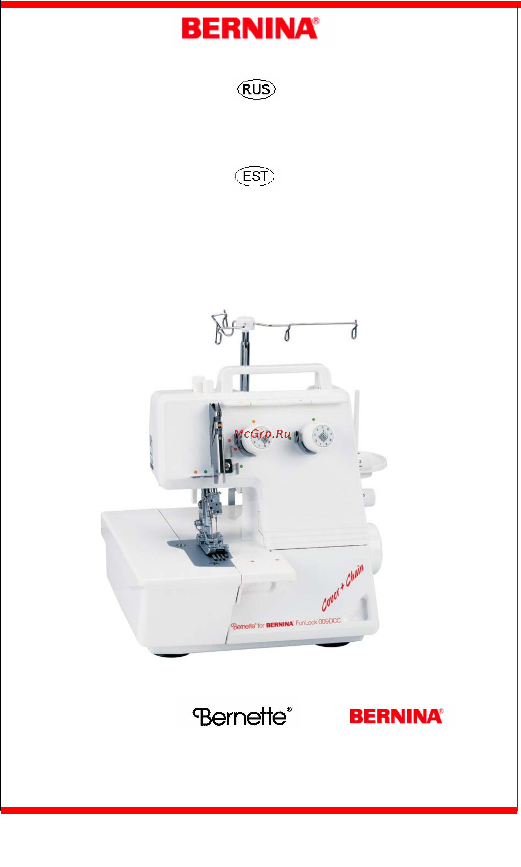 Bernina Bernette 009DCC Инструкция по эксплуатации онлайн