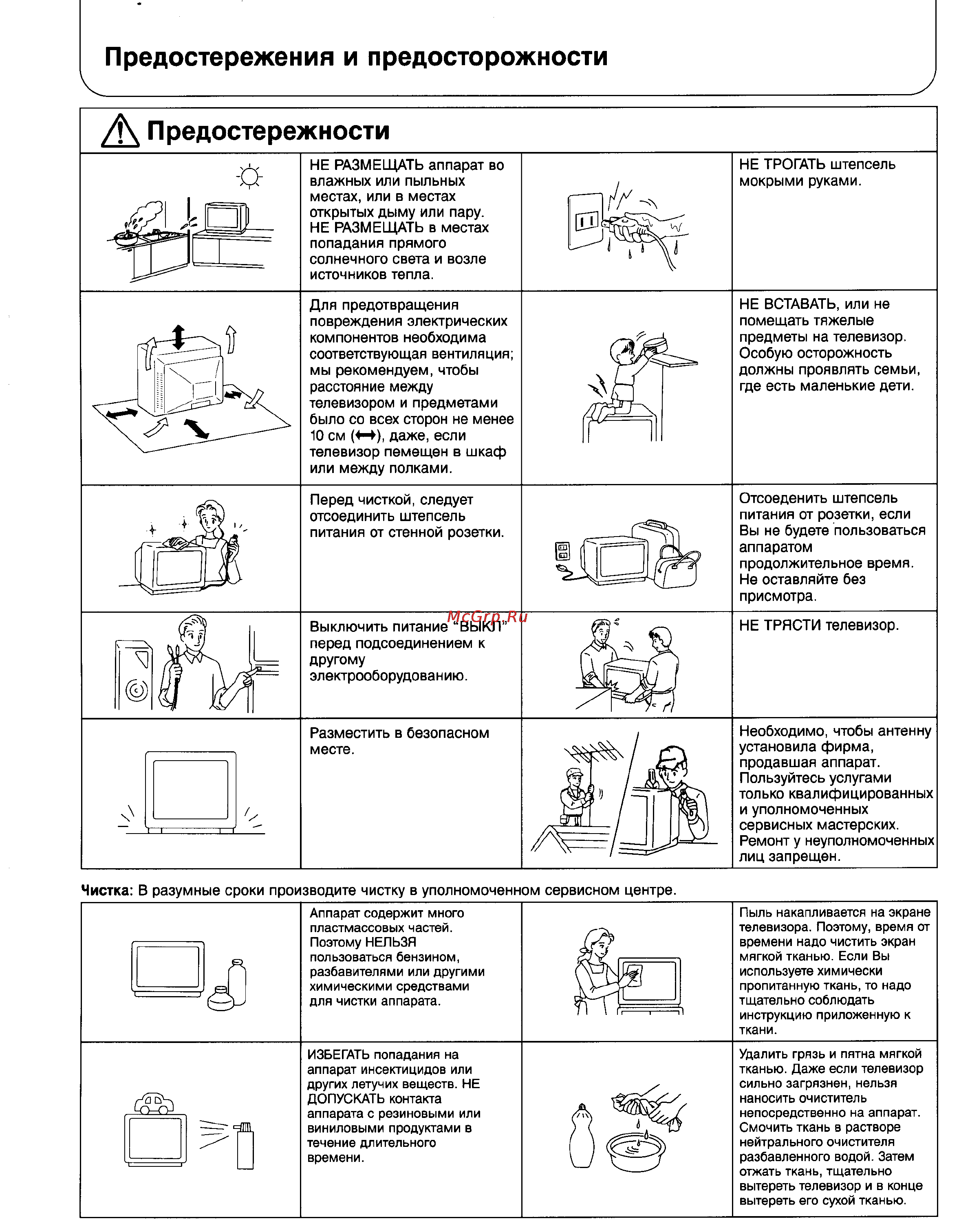 Panasonic TC-25V80R [5/42] Чистка