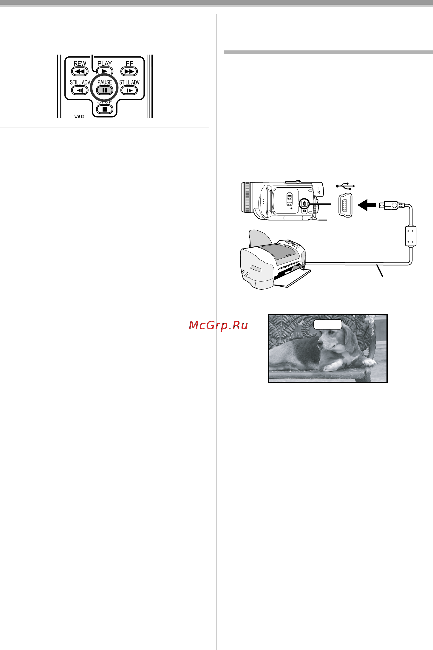 Panasonic NV-GS500 [52/148] Печать снимков путем прямого подключения к принтеру pictbridge