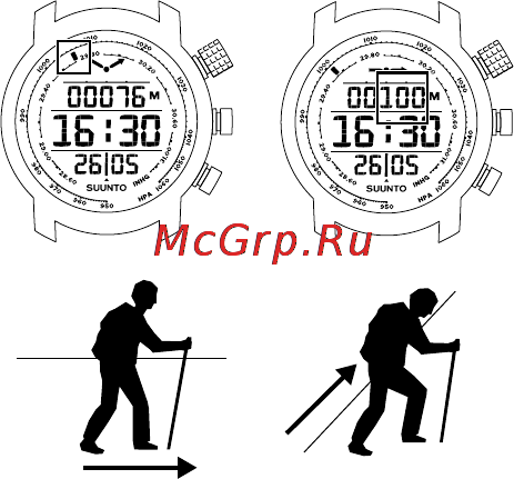 Suunto Elementum Terra [26/42] Автоматическое переключение между измерением изменений высоты и погоды