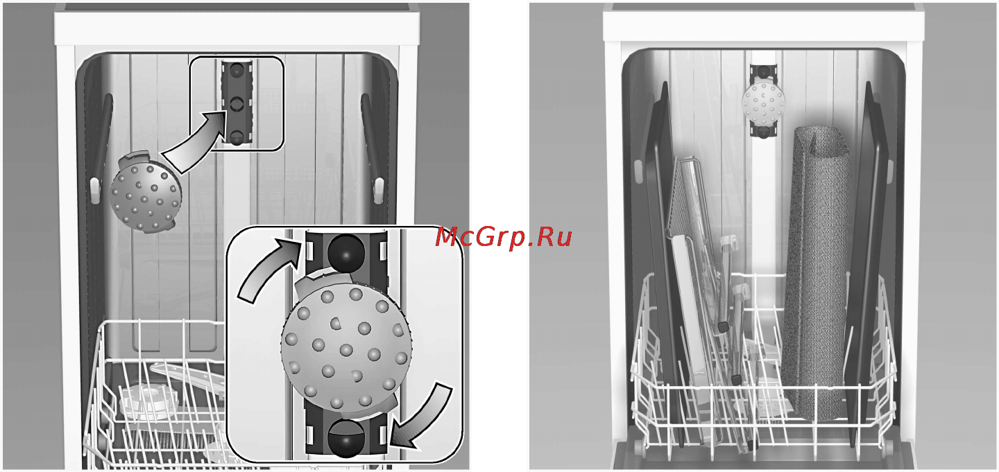 Bosch SRV43M13EU [33/34] Разбрызгивающая головка для мойки противней