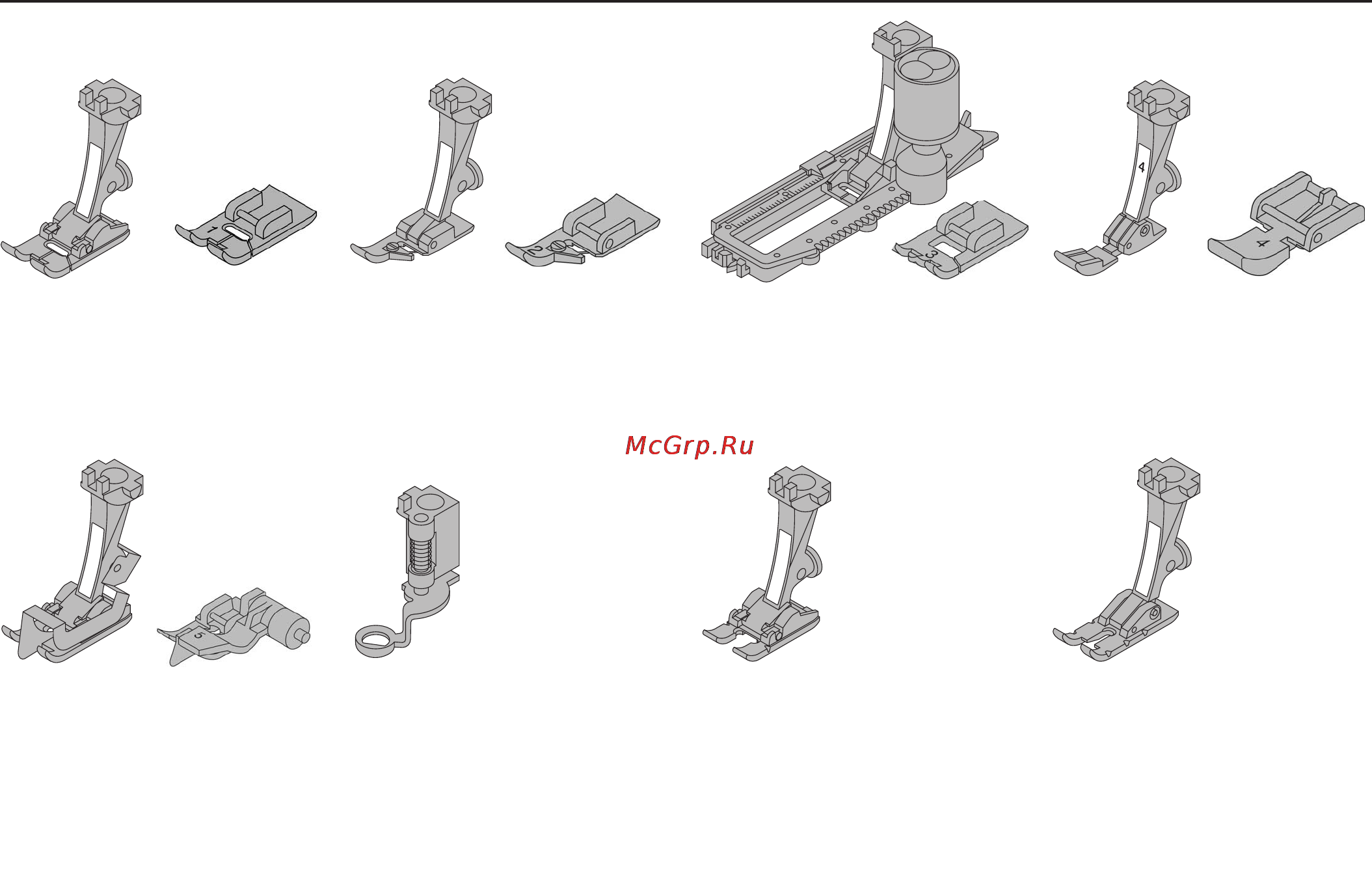 Bernina Activa 240 [37/75] Ассортимент лапок подошвы лапок