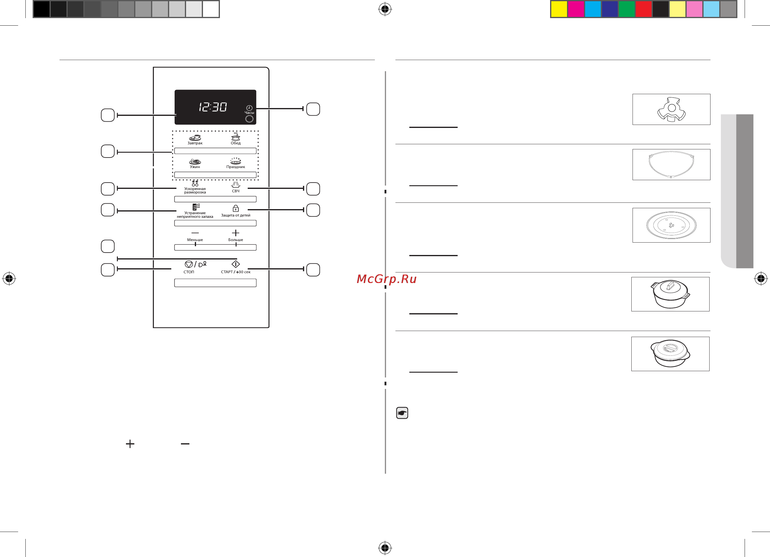 Samsung ME86VR-BBH [51/72] Басқару панелі