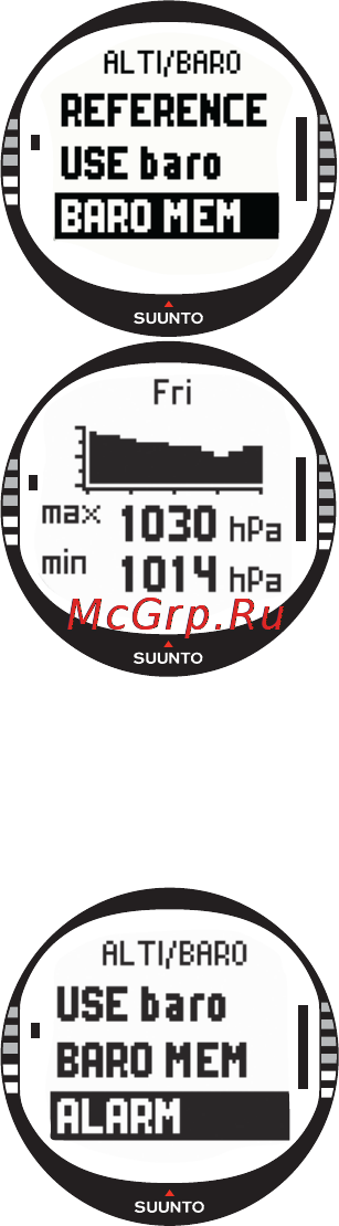 Suunto X10 [30/98] Barometric memory