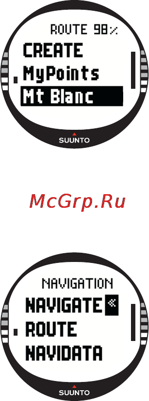 Suunto X10 [40/98] Using a route