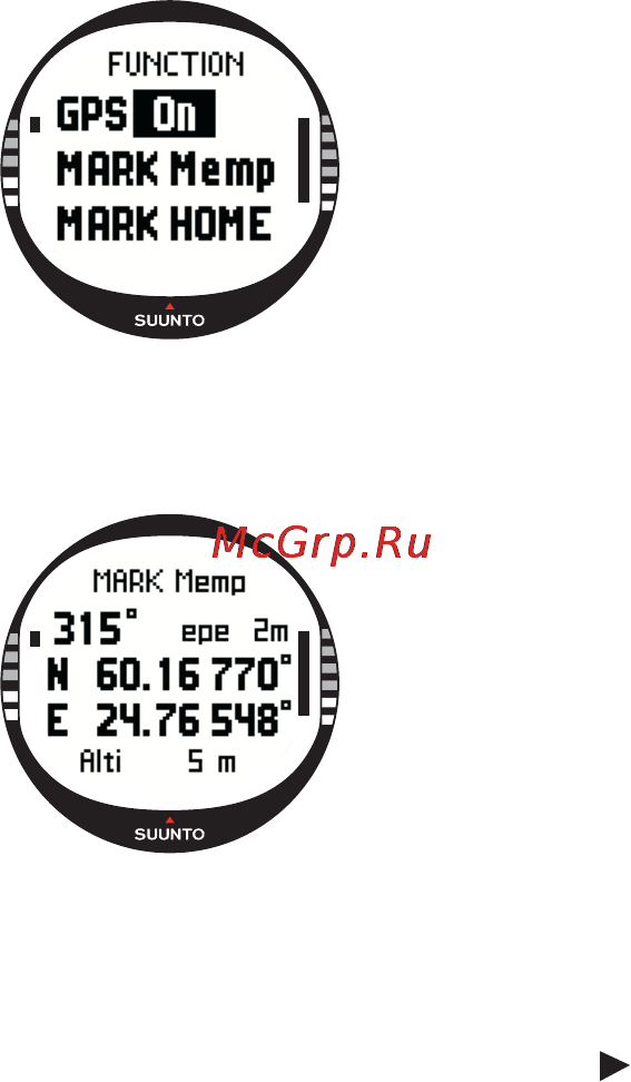 Suunto X10 [57/98] Function menu