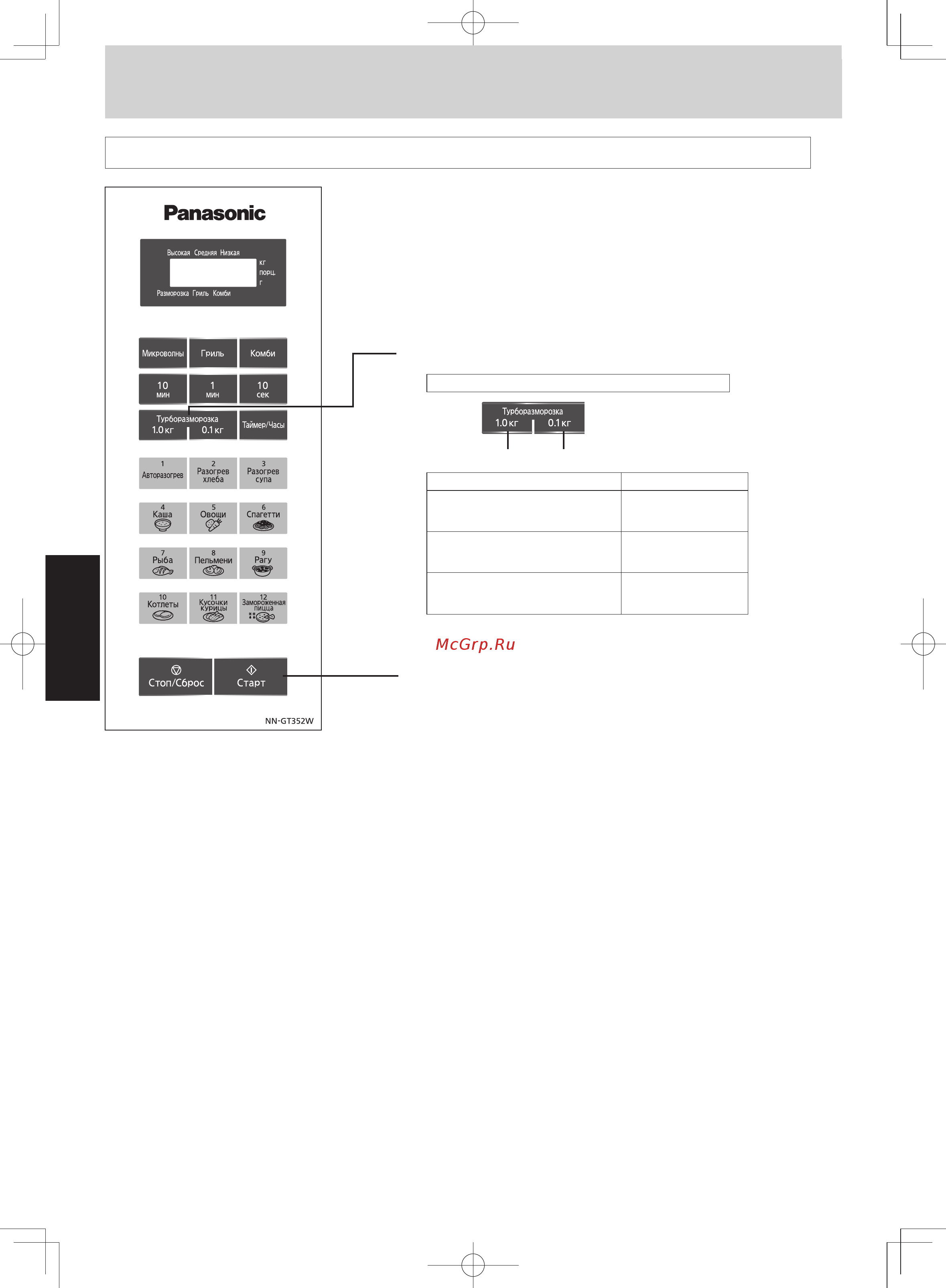 Panasonic NN-GT352WZPE [93/127] Експлуатаці