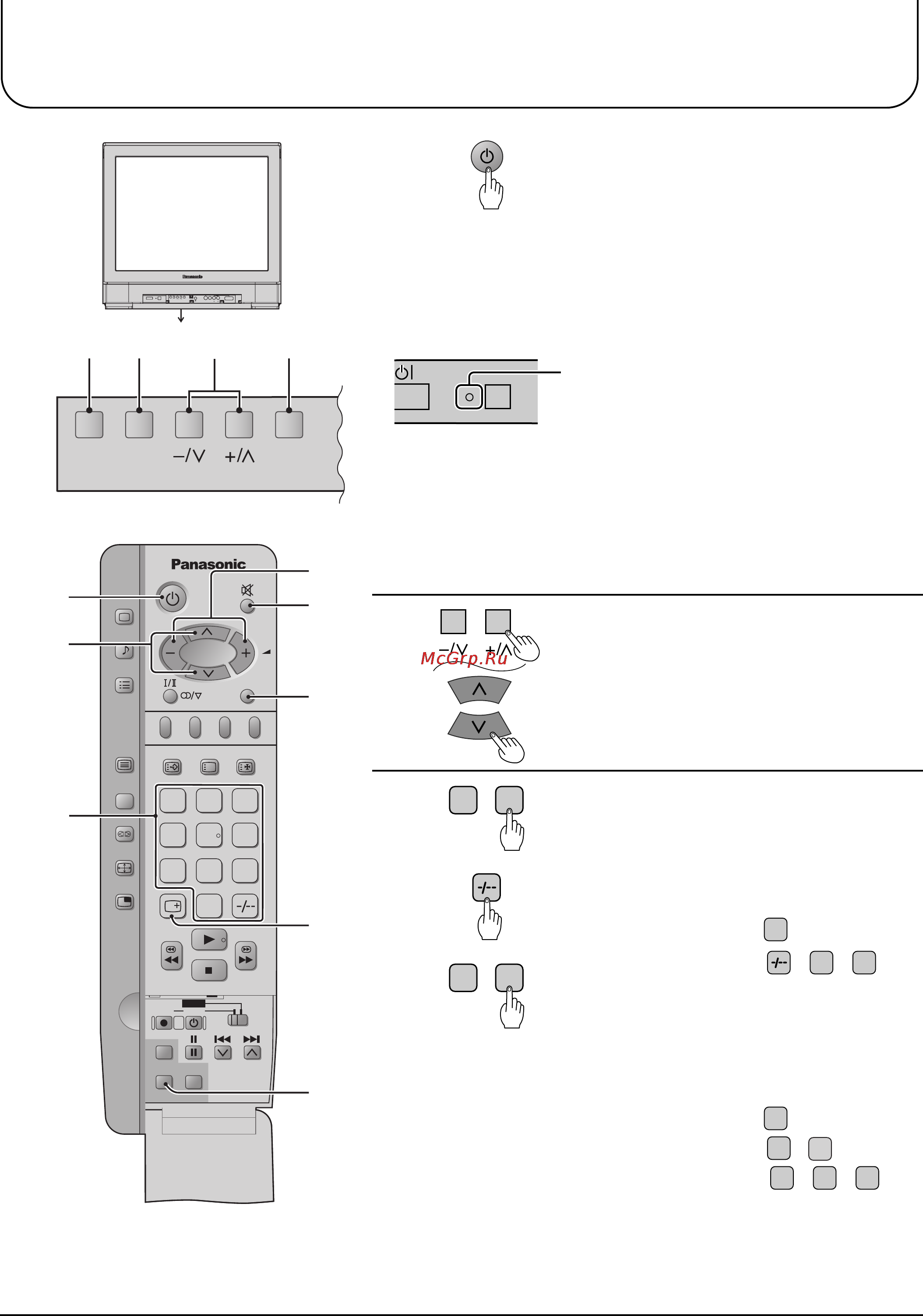 Panasonic TX-29P700T [16/26] Основные операции