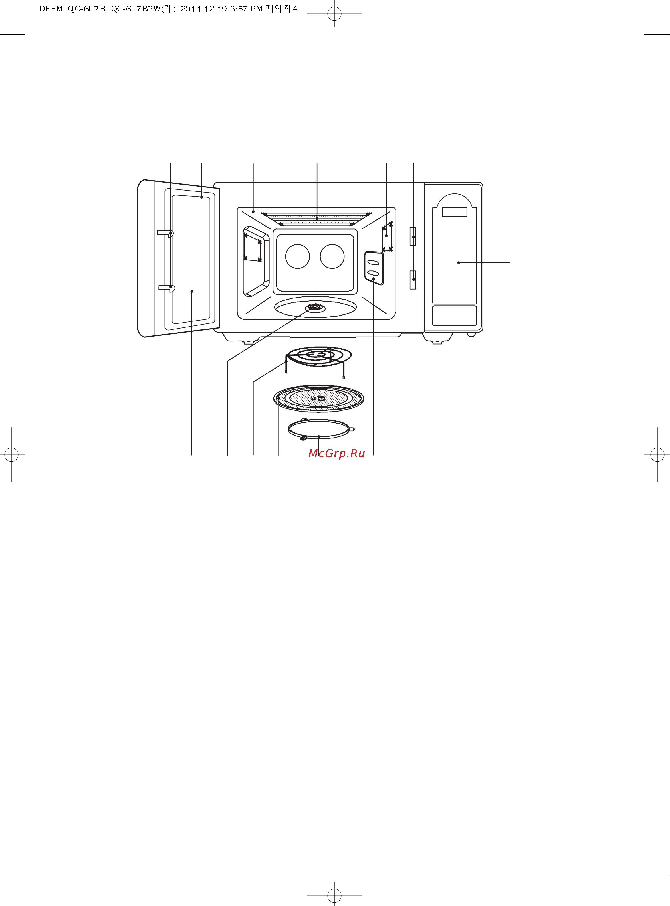 Daewoo Electronics KQG-6L7B [7/39] Внешний вид и особенности печи