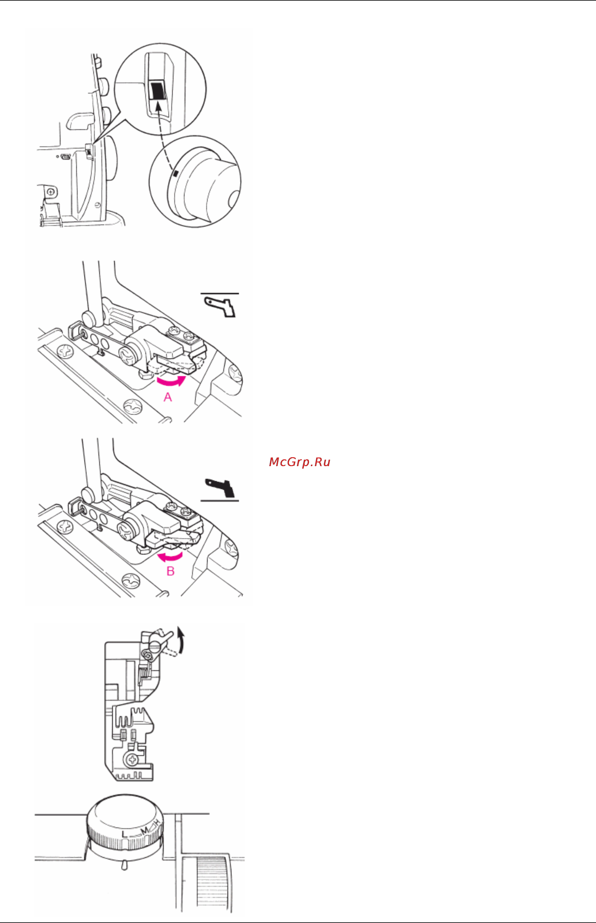 Bernina 1300MDC [45/64] Подготовка для плоского шва