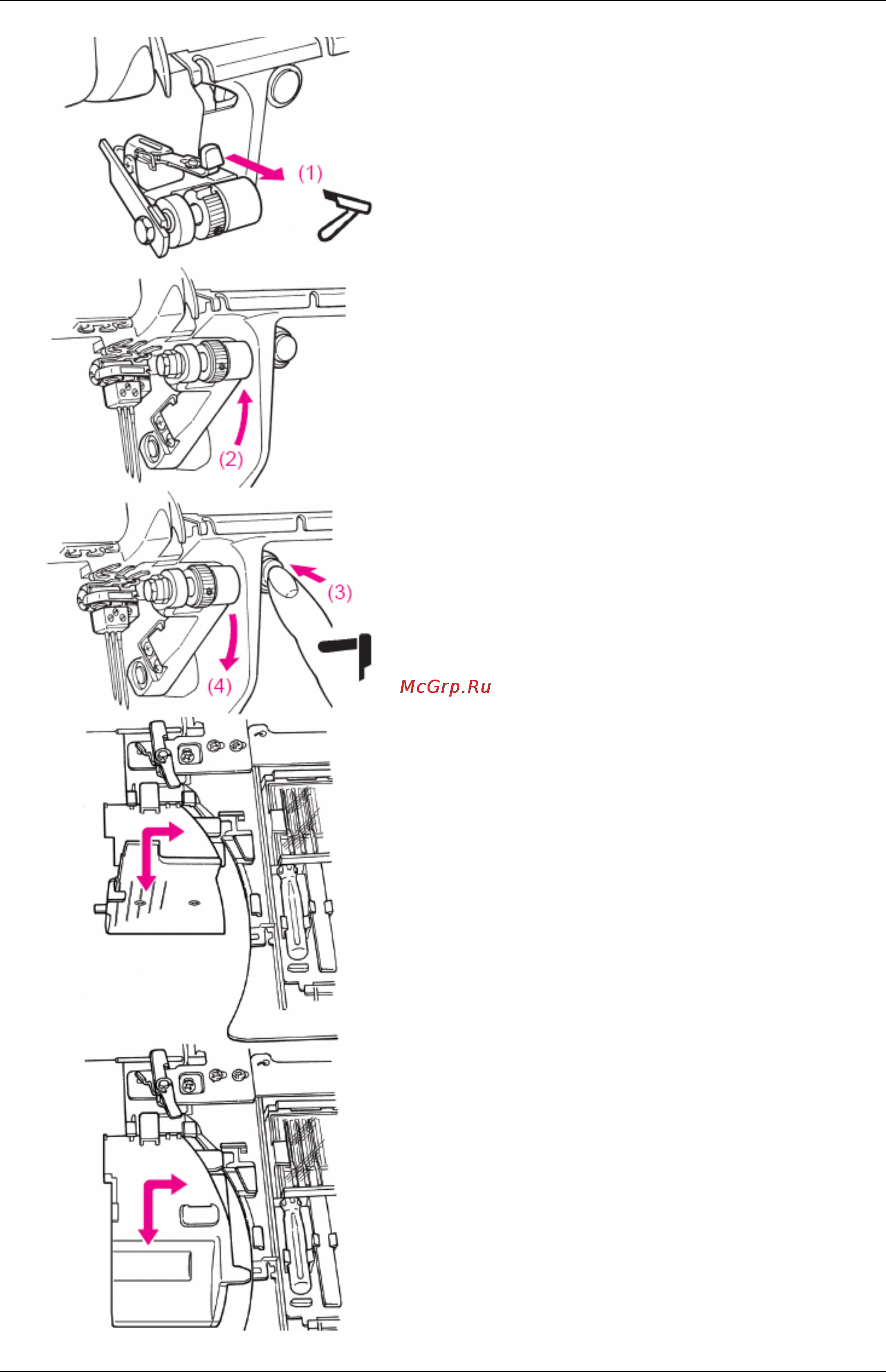Bernina 1300MDC [46/64] Подготовка для плоского шва