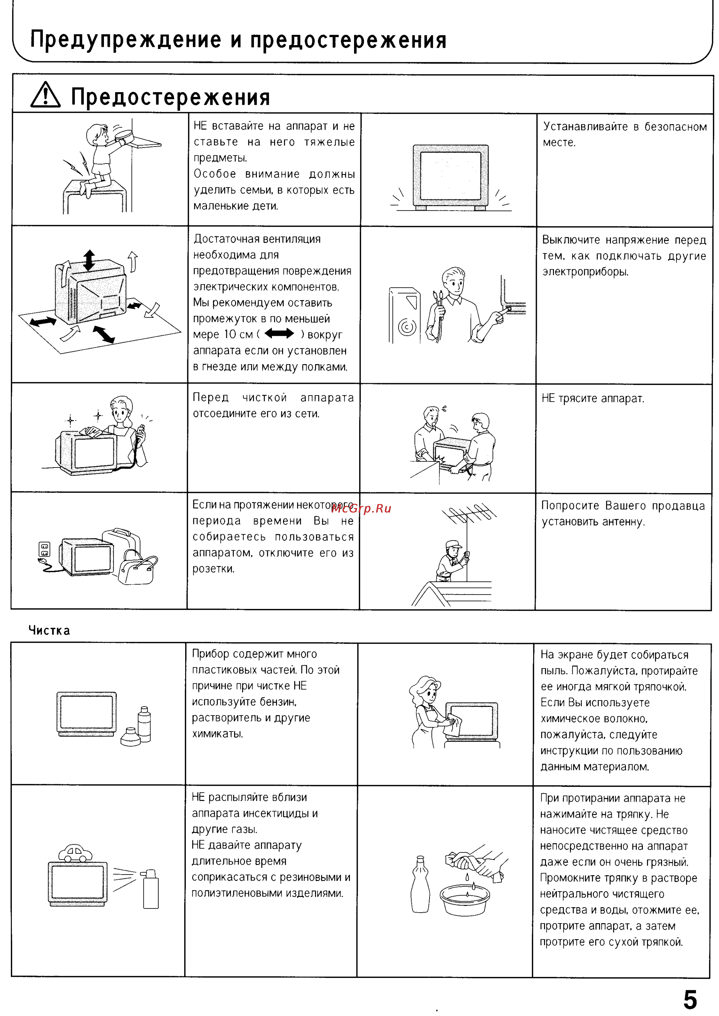 Panasonic TX-29P150T [5/61] Д предостережения