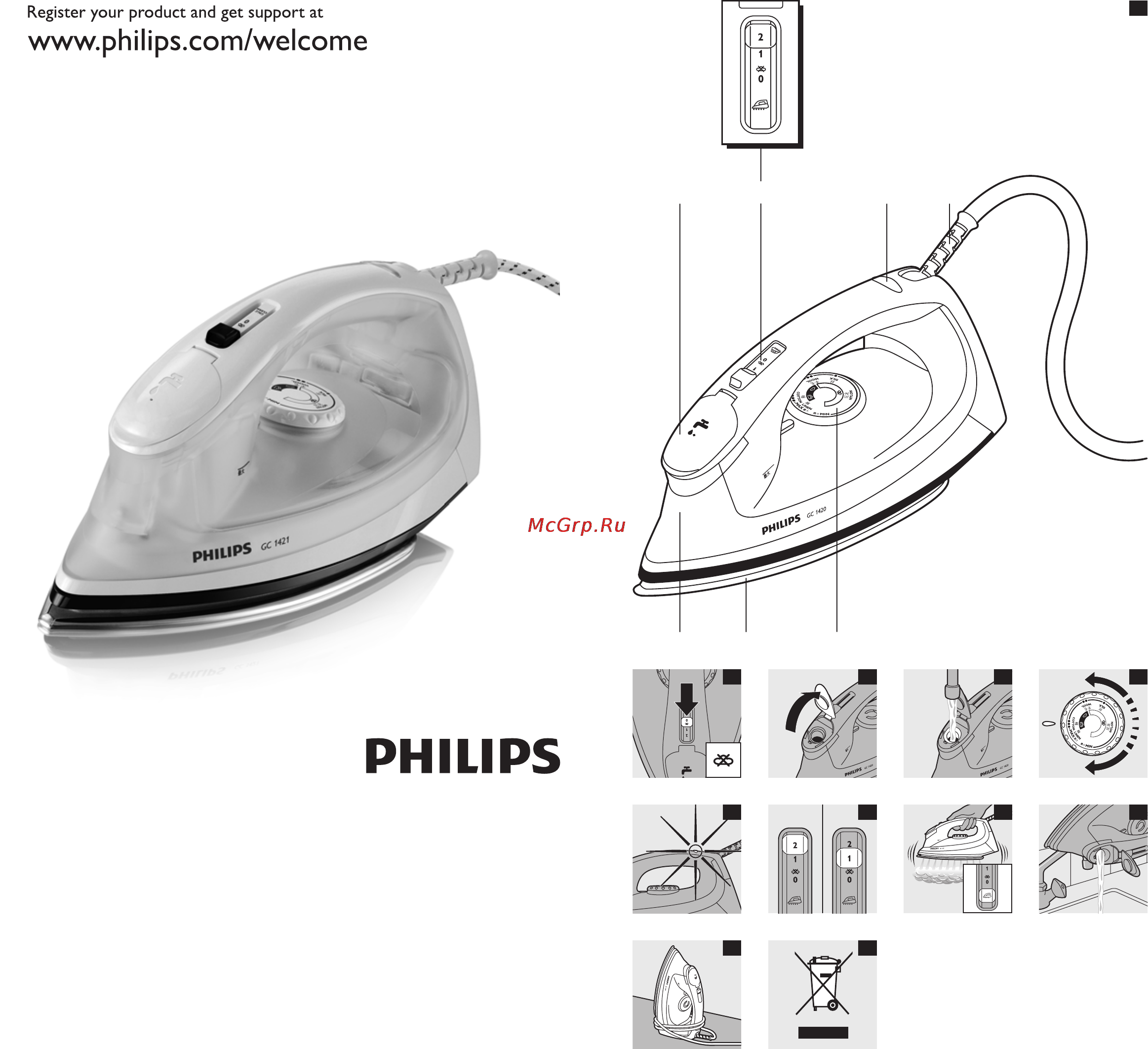 Philips GC 1420/02 Инструкция по эксплуатации онлайн