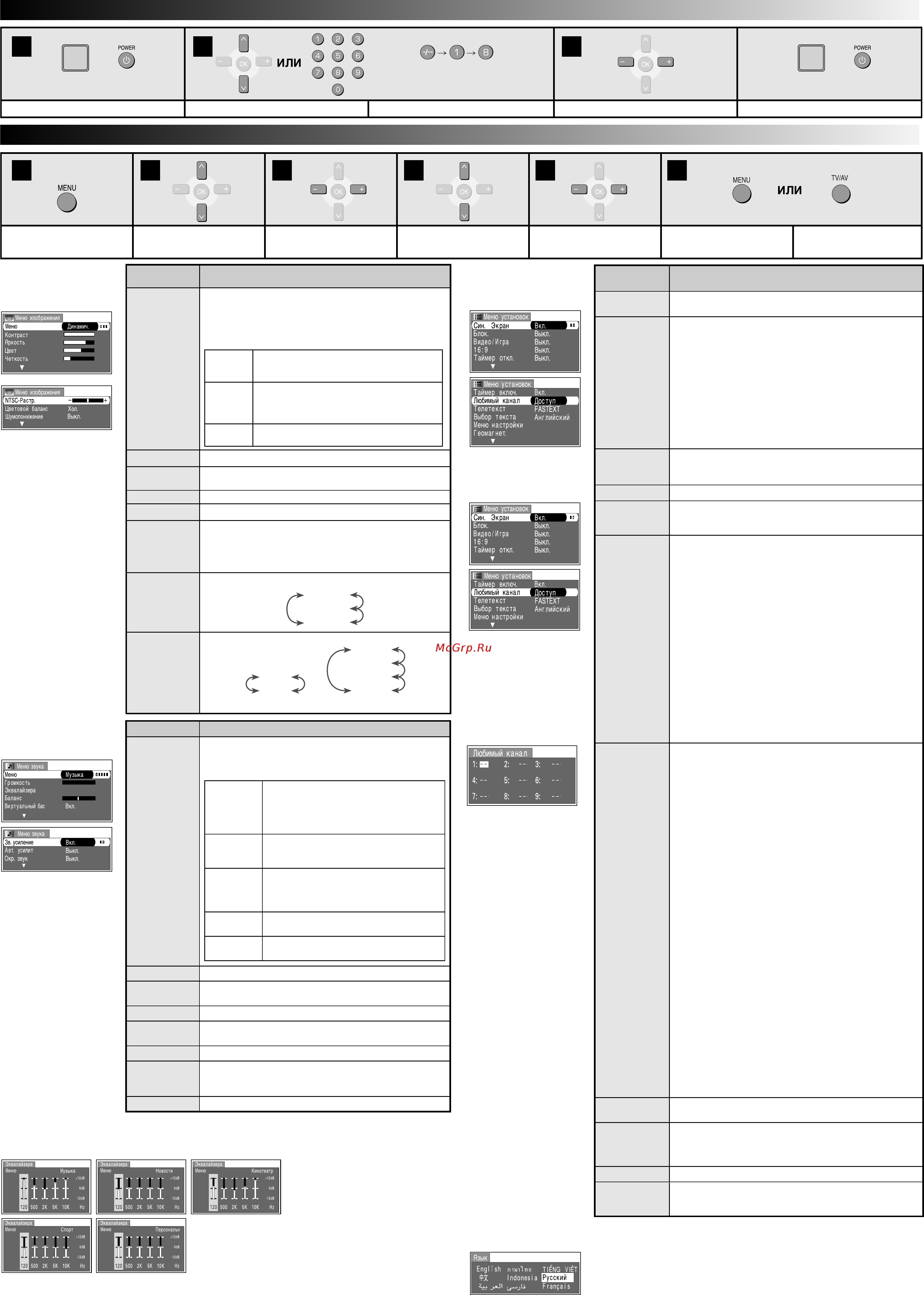 Panasonic TX-21FX50T [3/4] Работа с меню