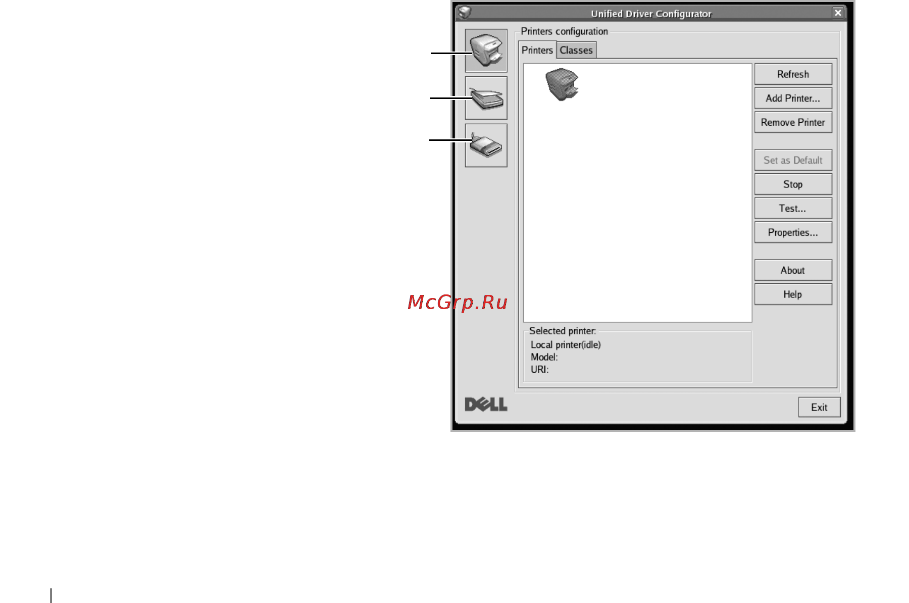Dell 2355dn [259/359] Запуск средства unified driver configurator