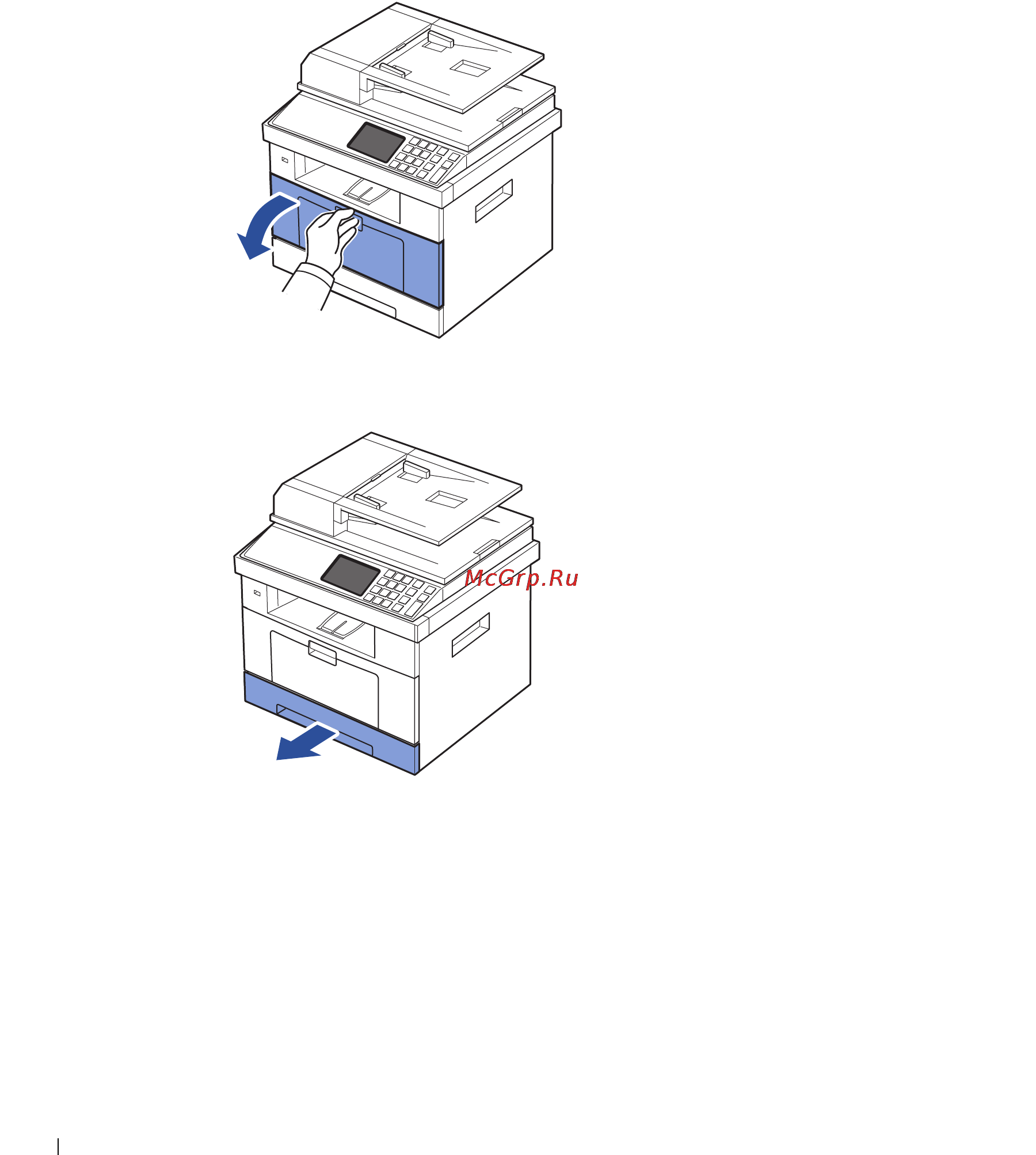 Dell 2355dn [295/359] Замятие в области подачи бумаги лоток 1