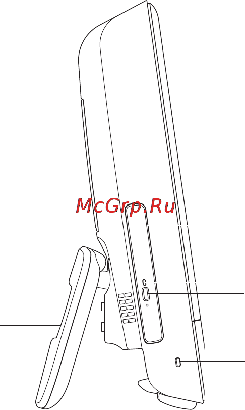 Dell Inspiron One 19T (Touch) [26/102] Элементы на левой стороне компьютера