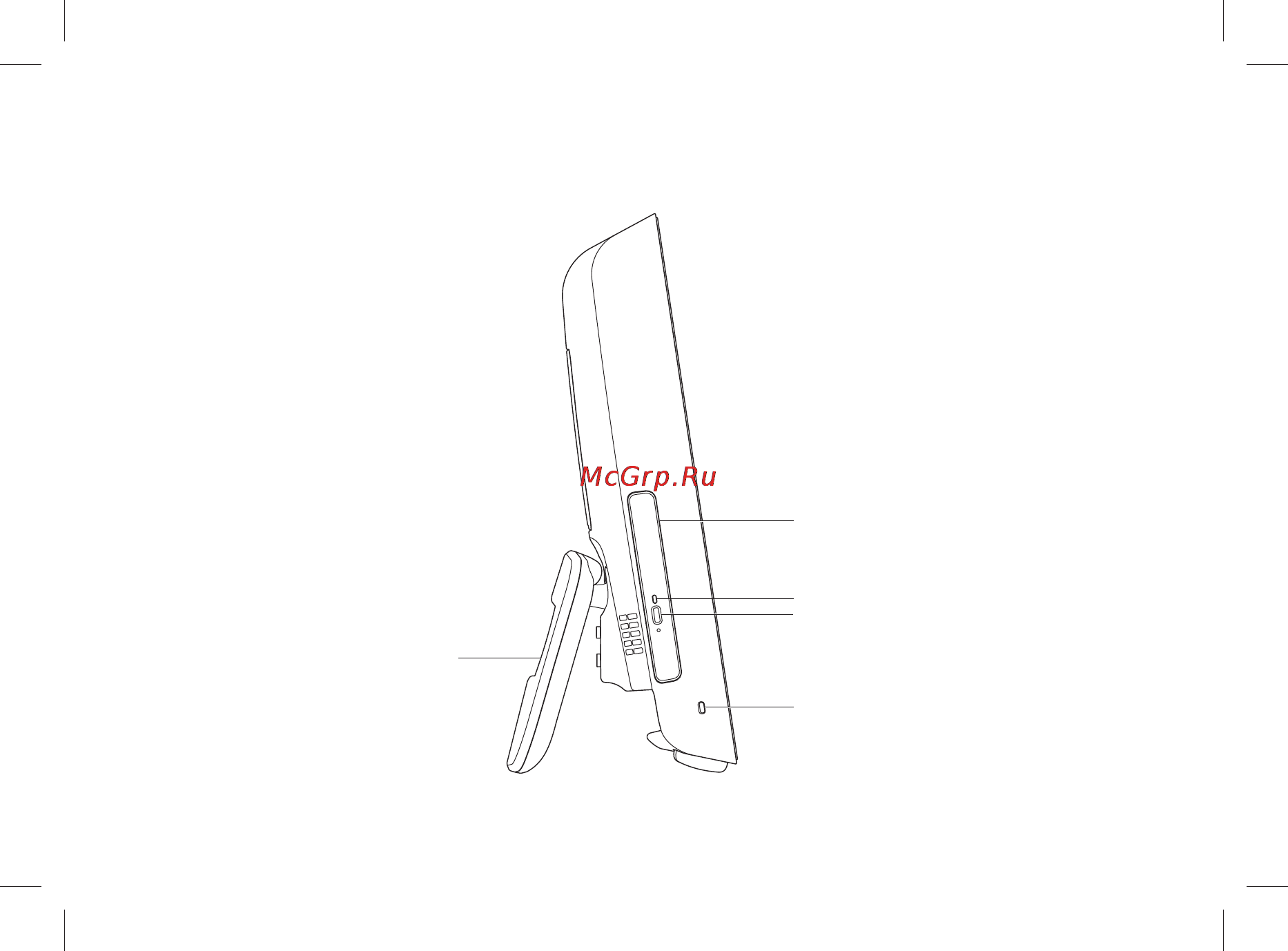 Dell Inspiron One 19T [24/92] Элементы на левой панели компьютера