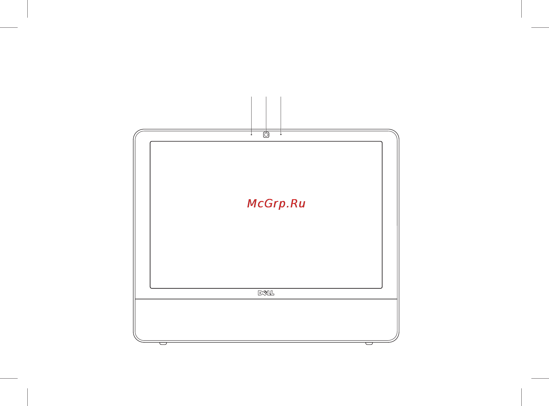 Dell Inspiron One 19T [32/92] Элементы расположенные на дисплее