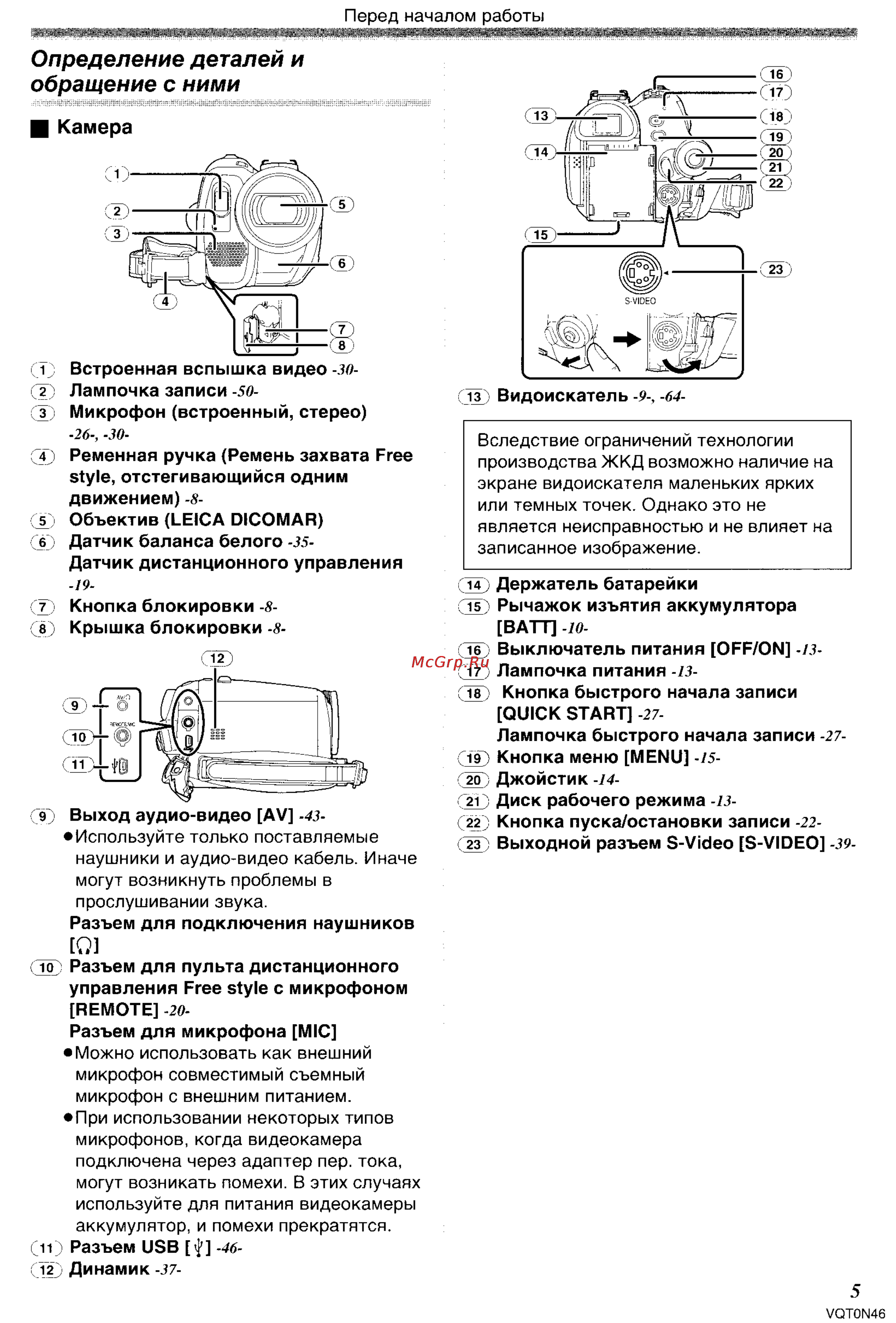 Panasonic NV-GS150GC [5/92] Камера