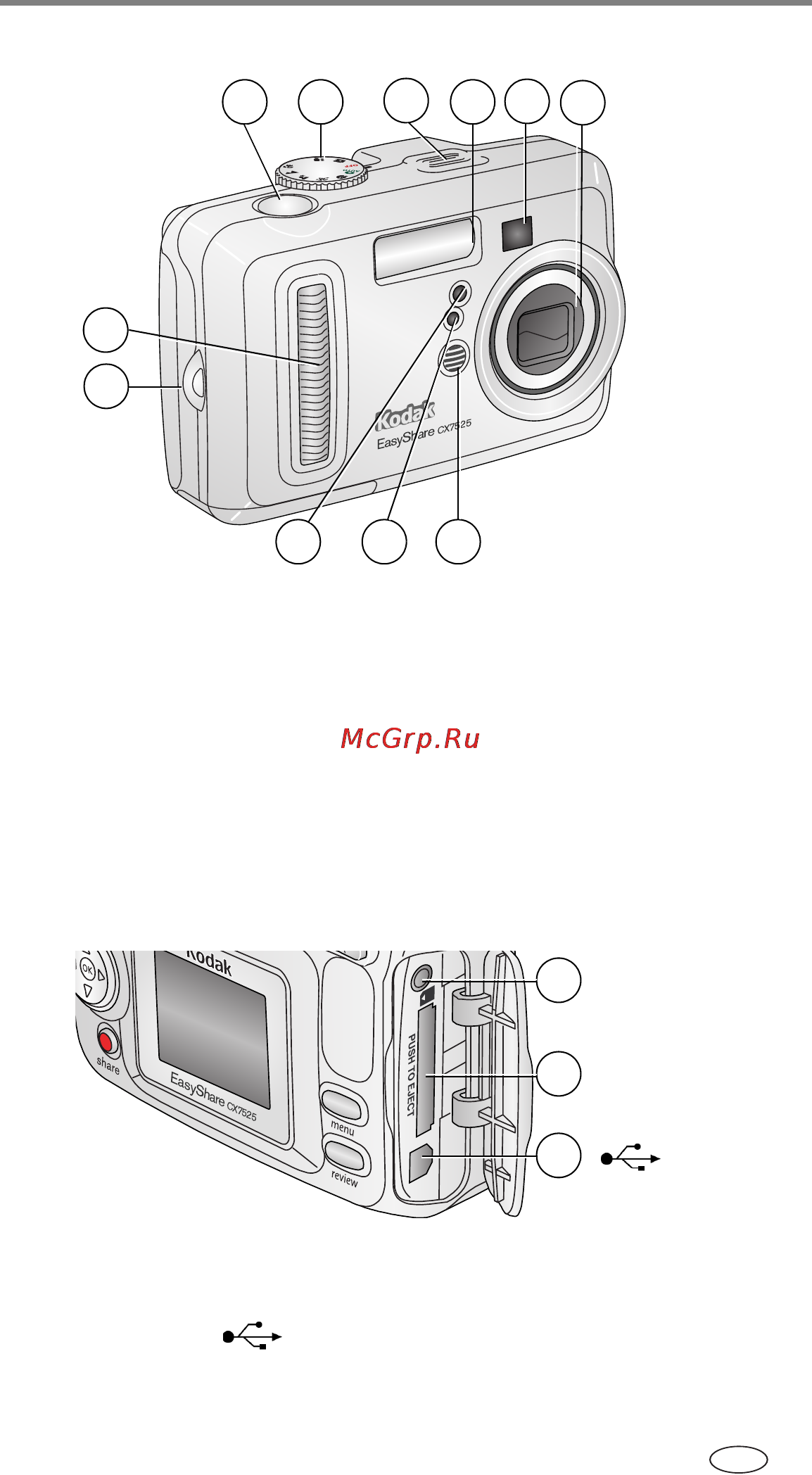 Kodak CX7525 [3/83] Внешний вид и органы управления
