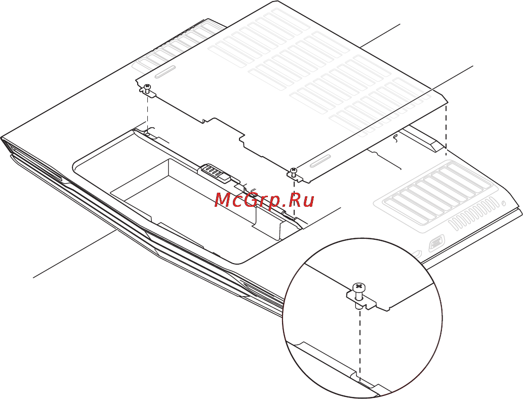 Dell Alienware M17x [38/76] Установка дополнительного жесткого диска замена жесткого диска