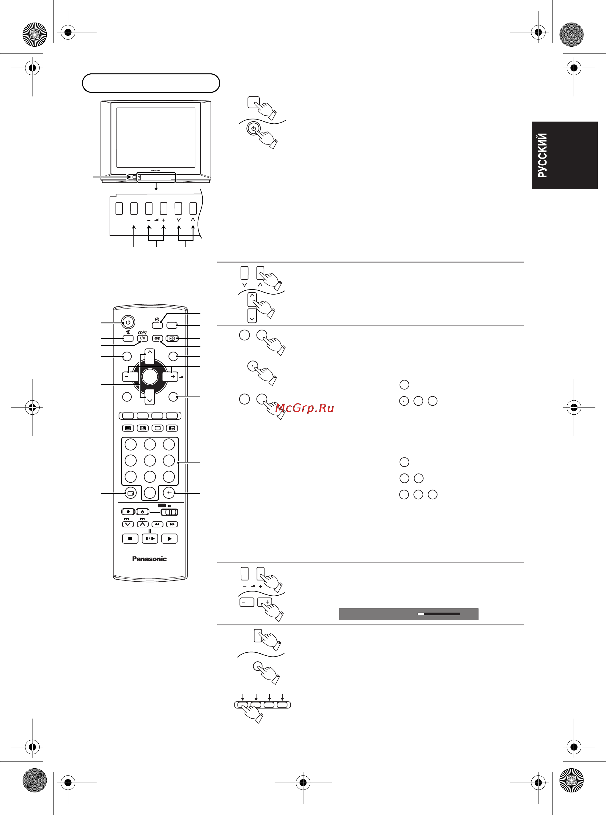 Panasonic TX-29F250T [7/30] Основные операции