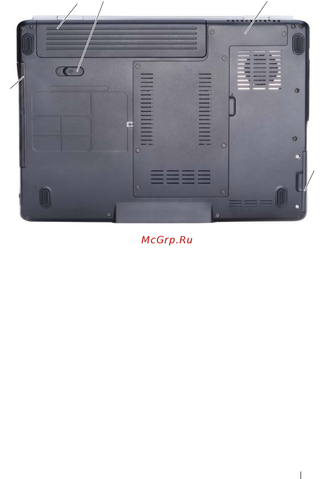Dell Inspiron 1525 [35/246] Вид снизу