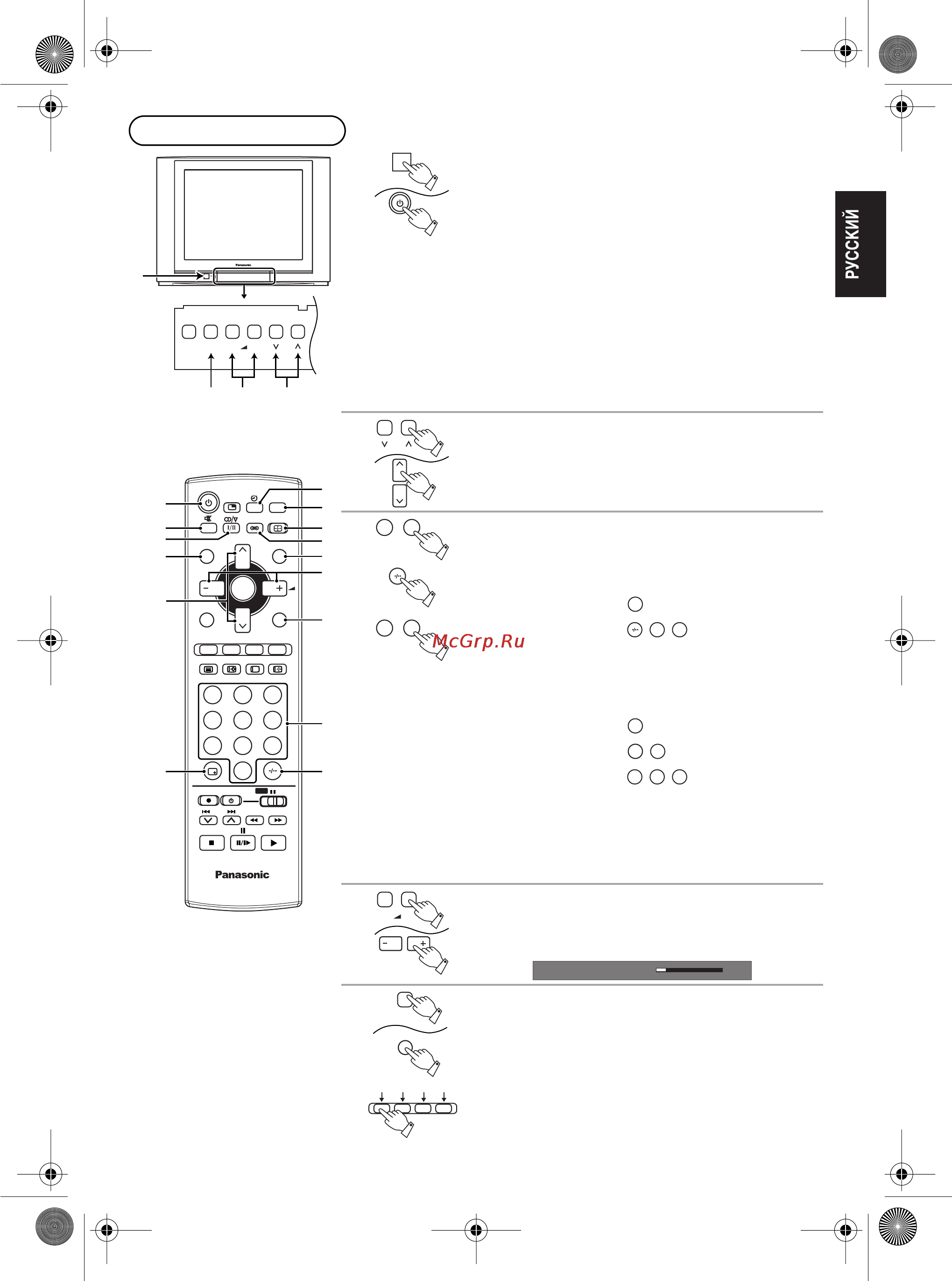 Panasonic TX-29F155T [7/32] Основные операции