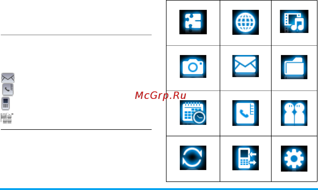 Philips X703 [5/120] Быстрый доступ к функциям