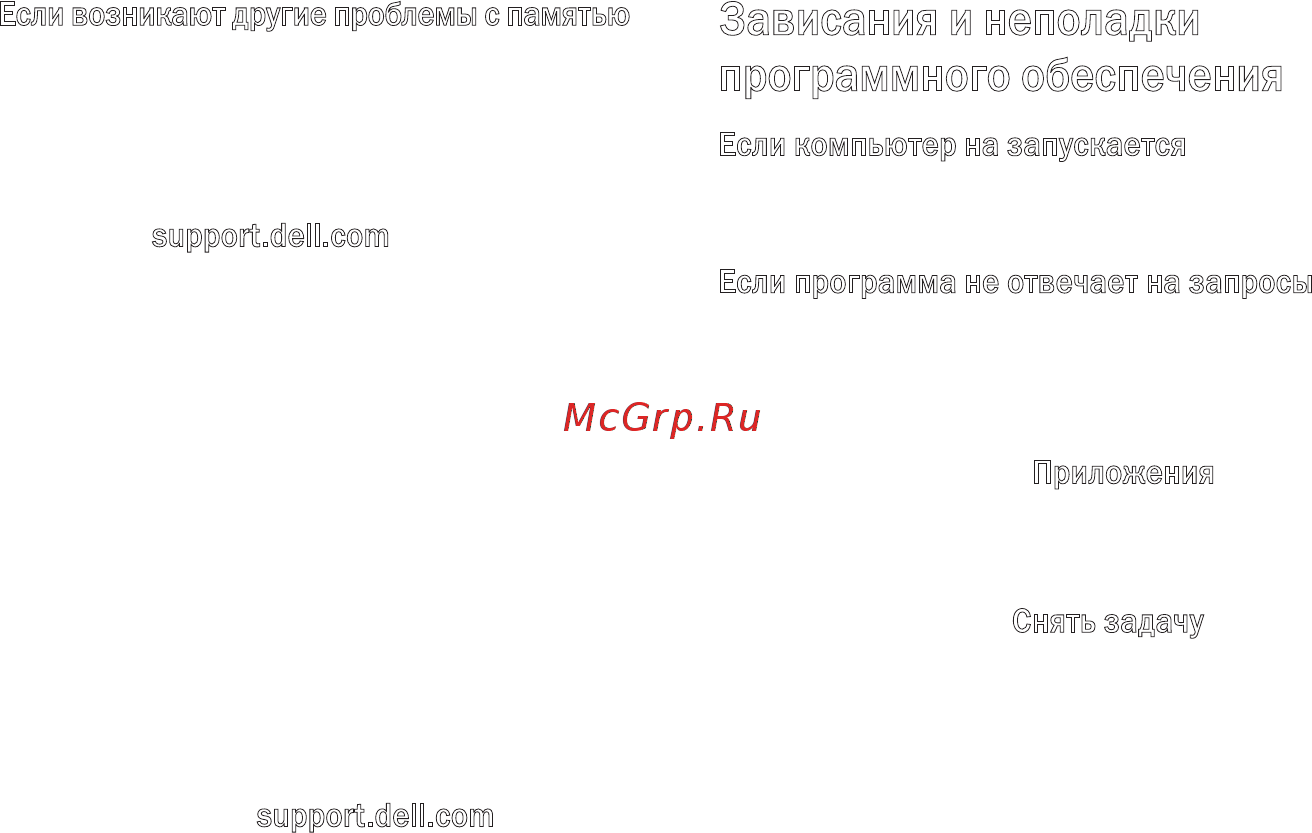 Dell Inspiron PP29L [32/78] Зависания и неполадки программного обеспечения