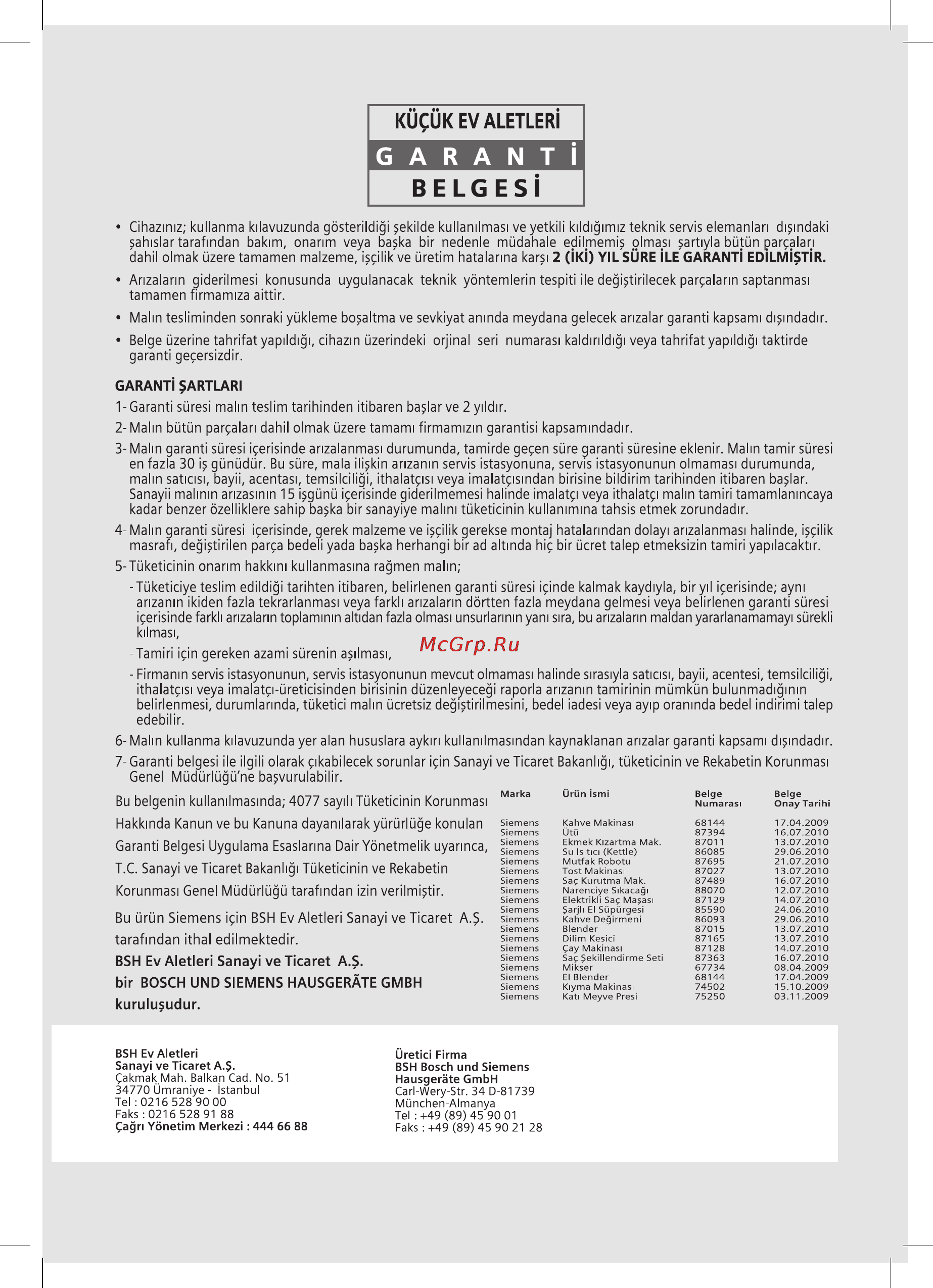 Siemens TE703201RW [119/152] Küçük ev aletlerì