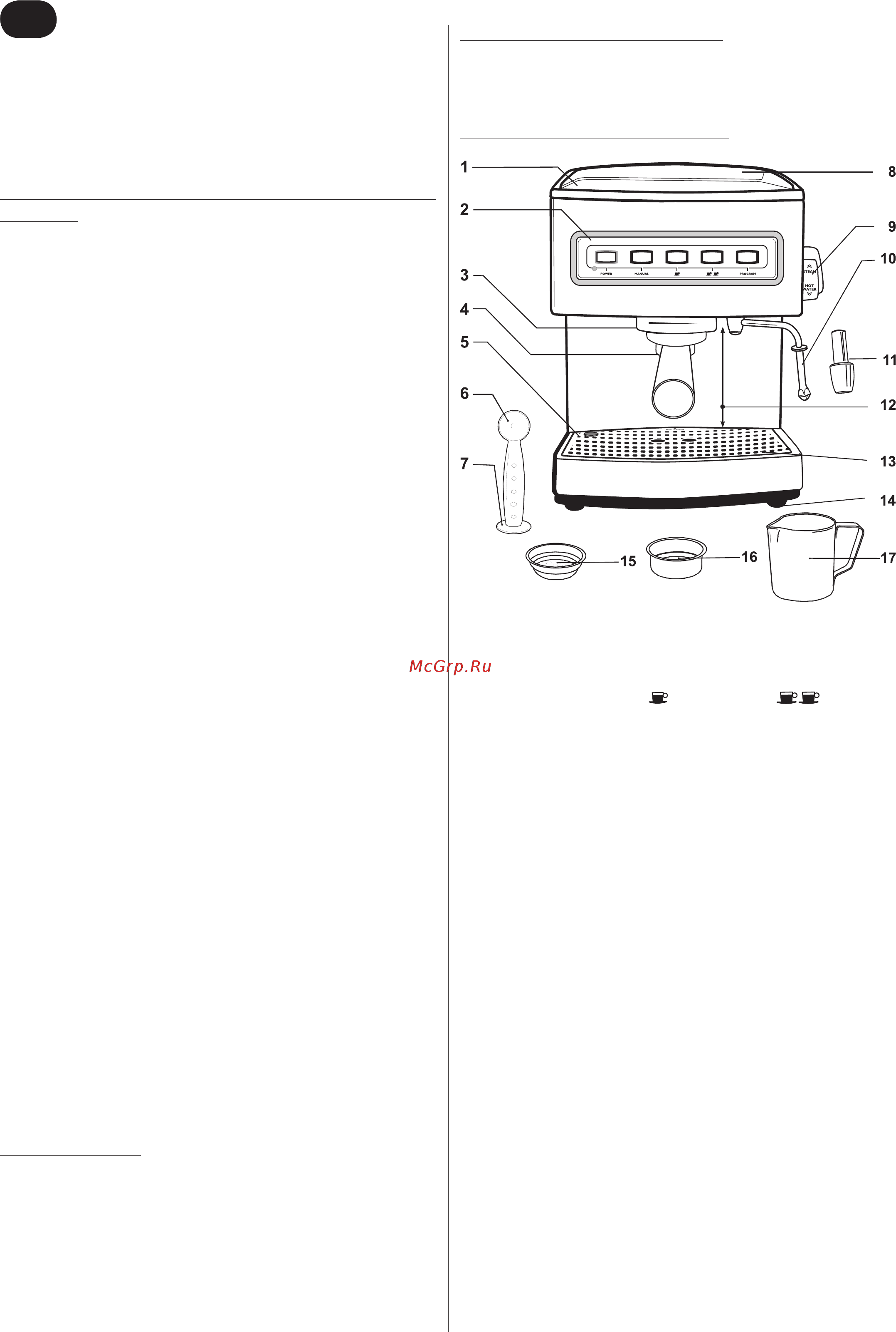 Zelmer 13Z013 [92/104] About the espresso machine