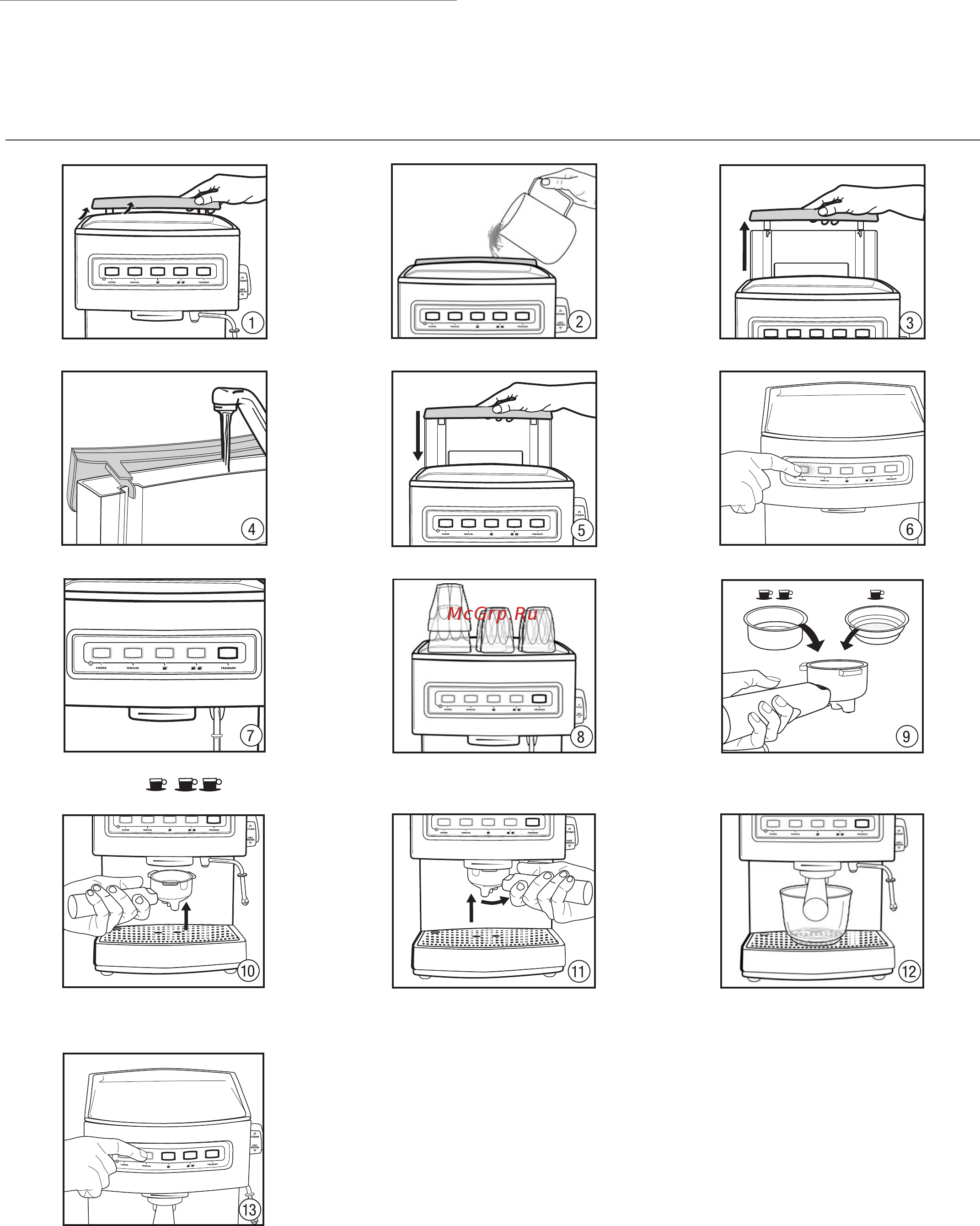 Zelmer Supremo 13Z013 [94/104] A short guide to using the espresso machine