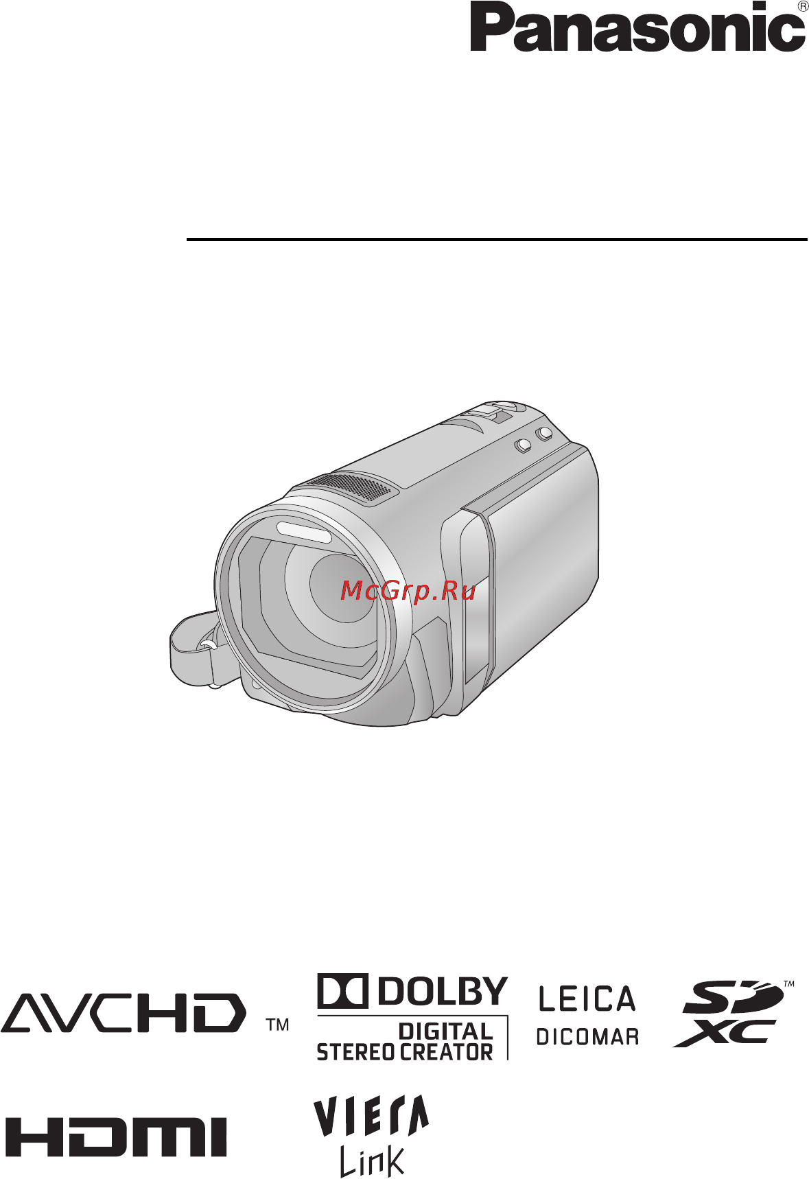 Panasonic HDC-SD600 Инструкция по эксплуатации онлайн