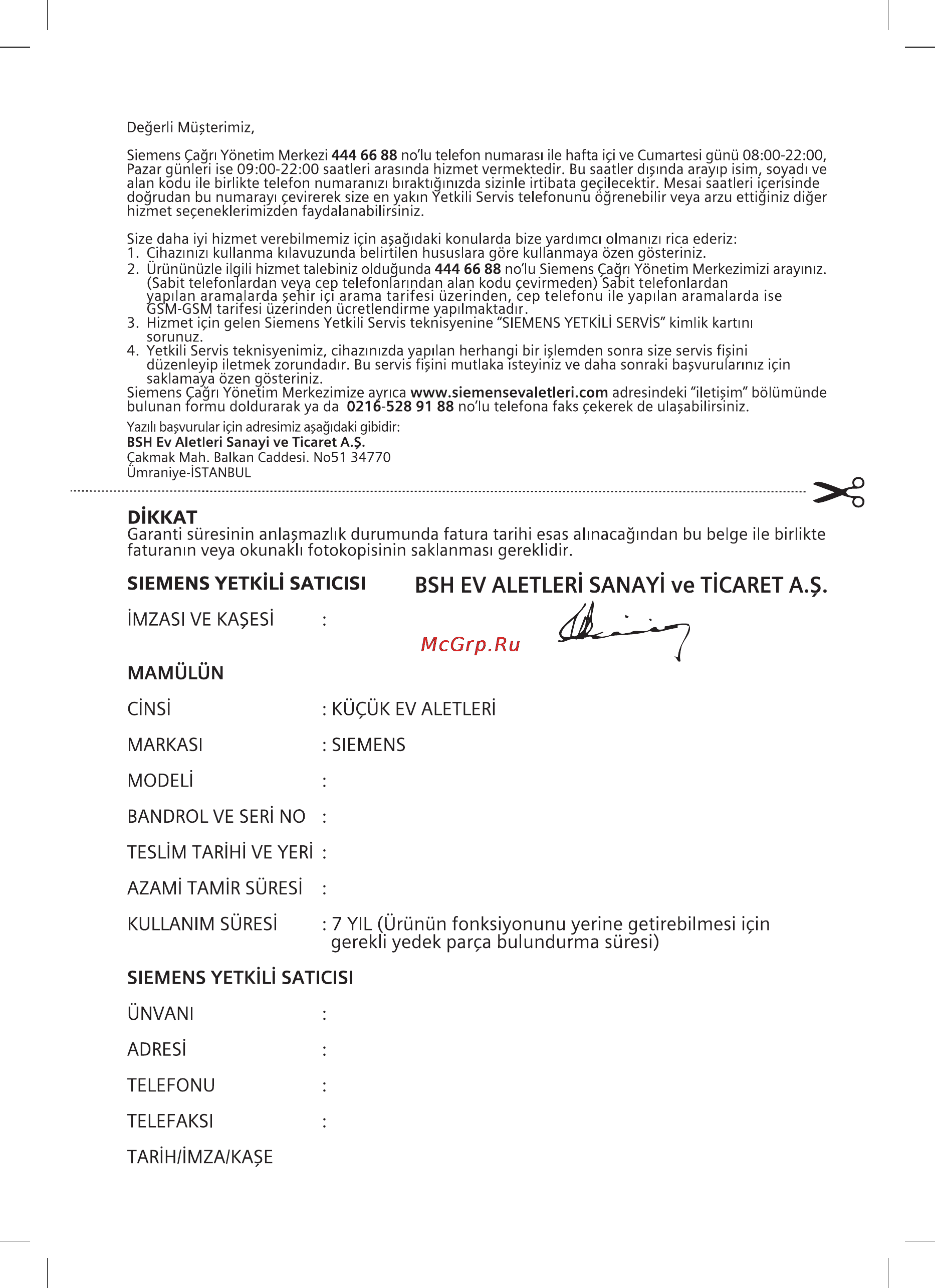 Siemens TE701209RW [113/144] Siemens yetkili saticisi bsh ev aletleri sanayi ve ticaret a