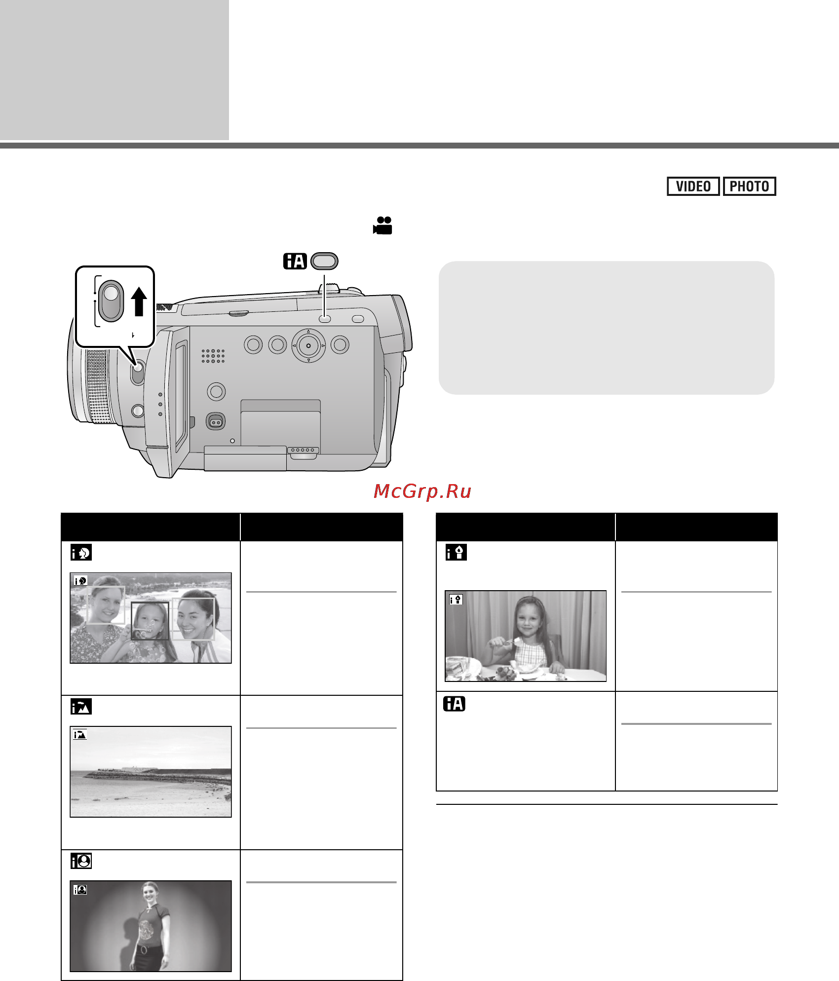 Panasonic HDC-HS100EE [46/144] Интеллектуальный автоматический режим