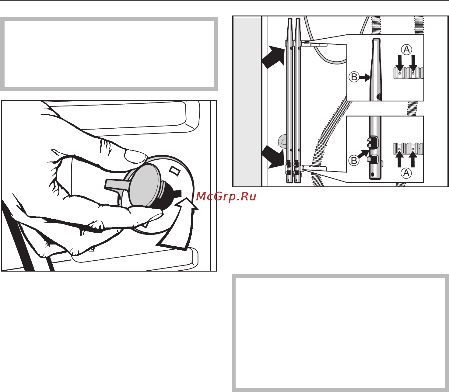 Miele W 544 [49/68] Óñòàíîâêà òðàíñïîðòèðîâî íîãî êðåïëåíèÿ 49