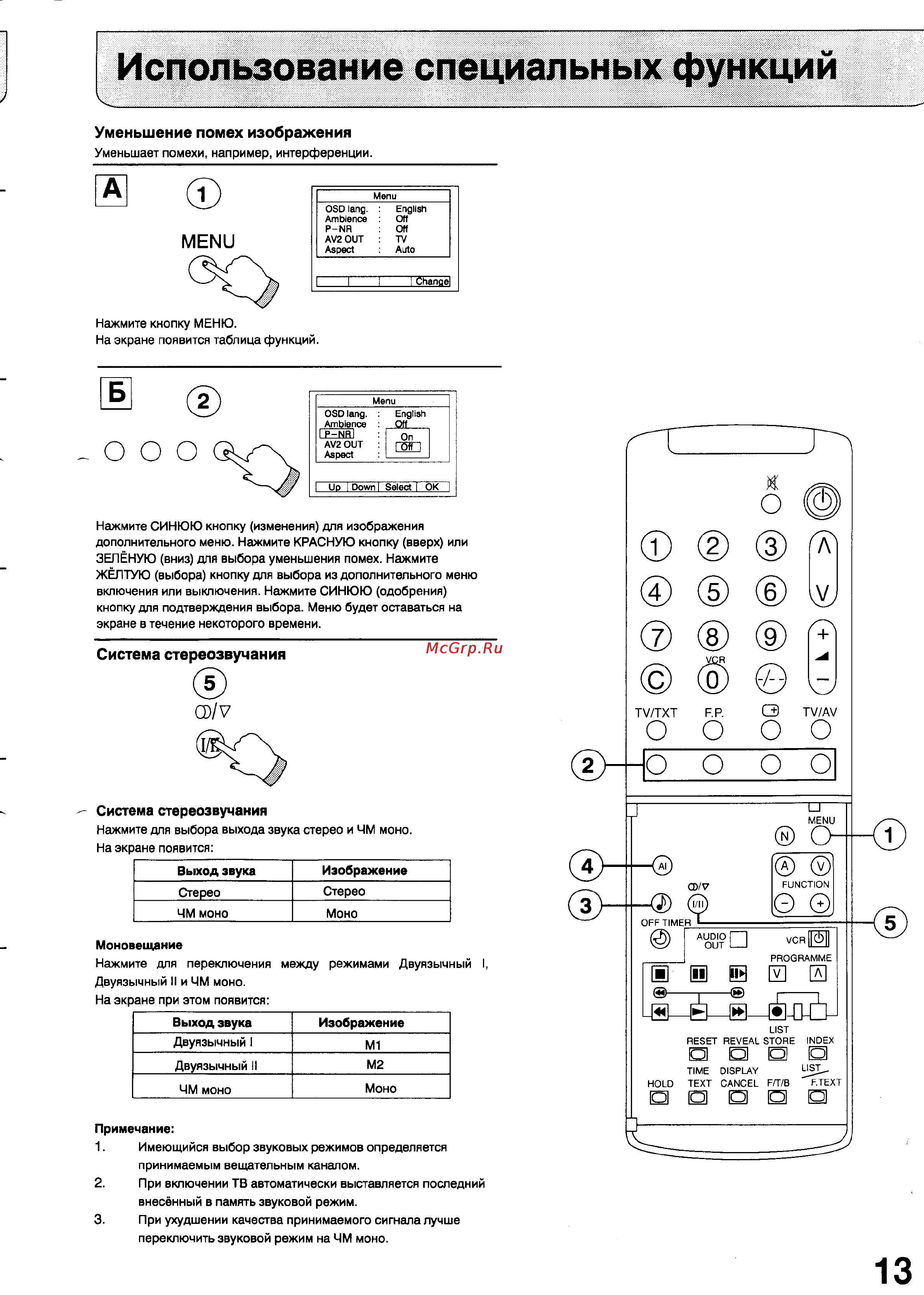 Panasonic TX-25A3C [15/27] Использование специальных функций