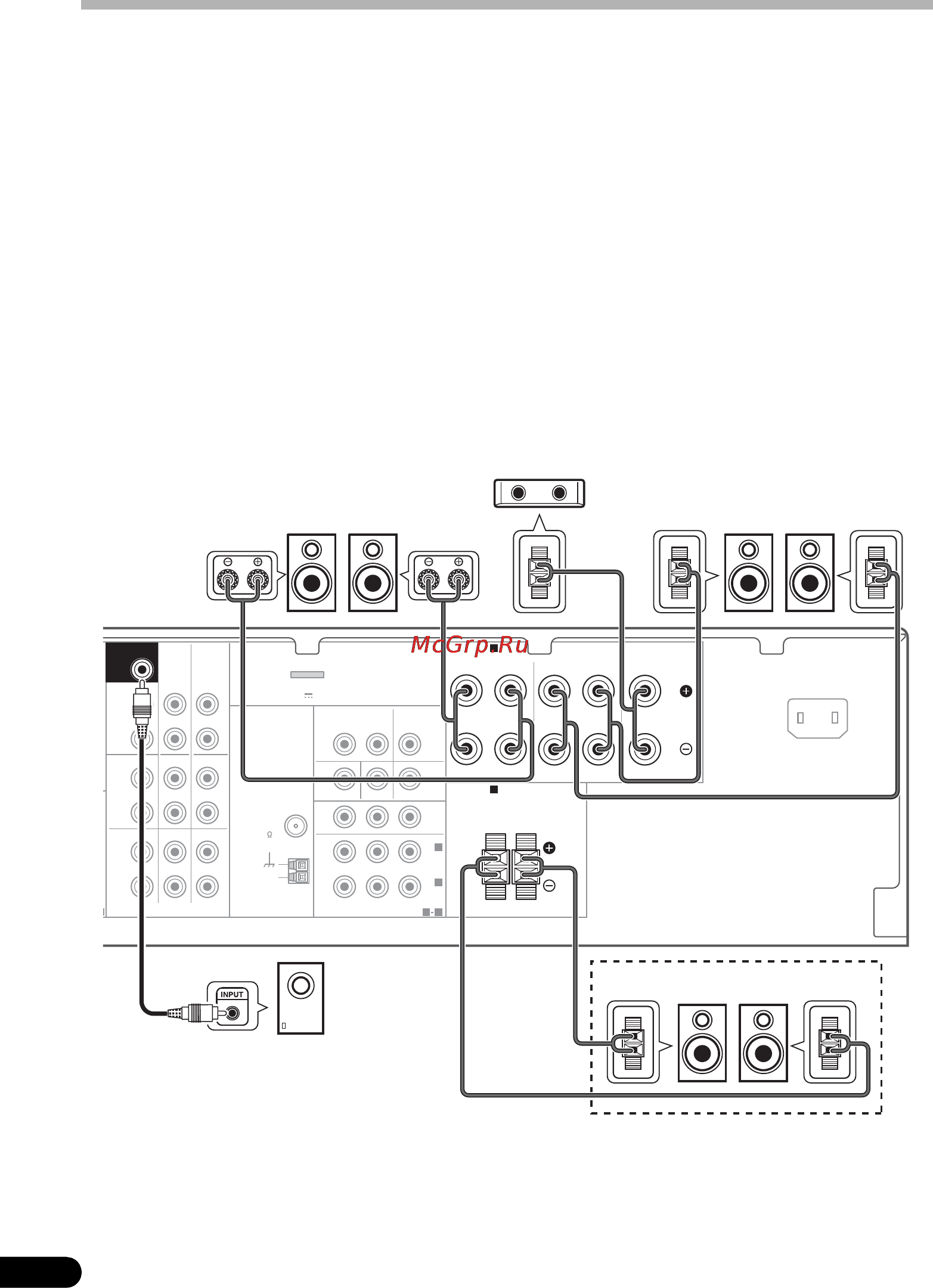 Pioneer VSX-820-K Black [18/84] Подключение громкоговорителей